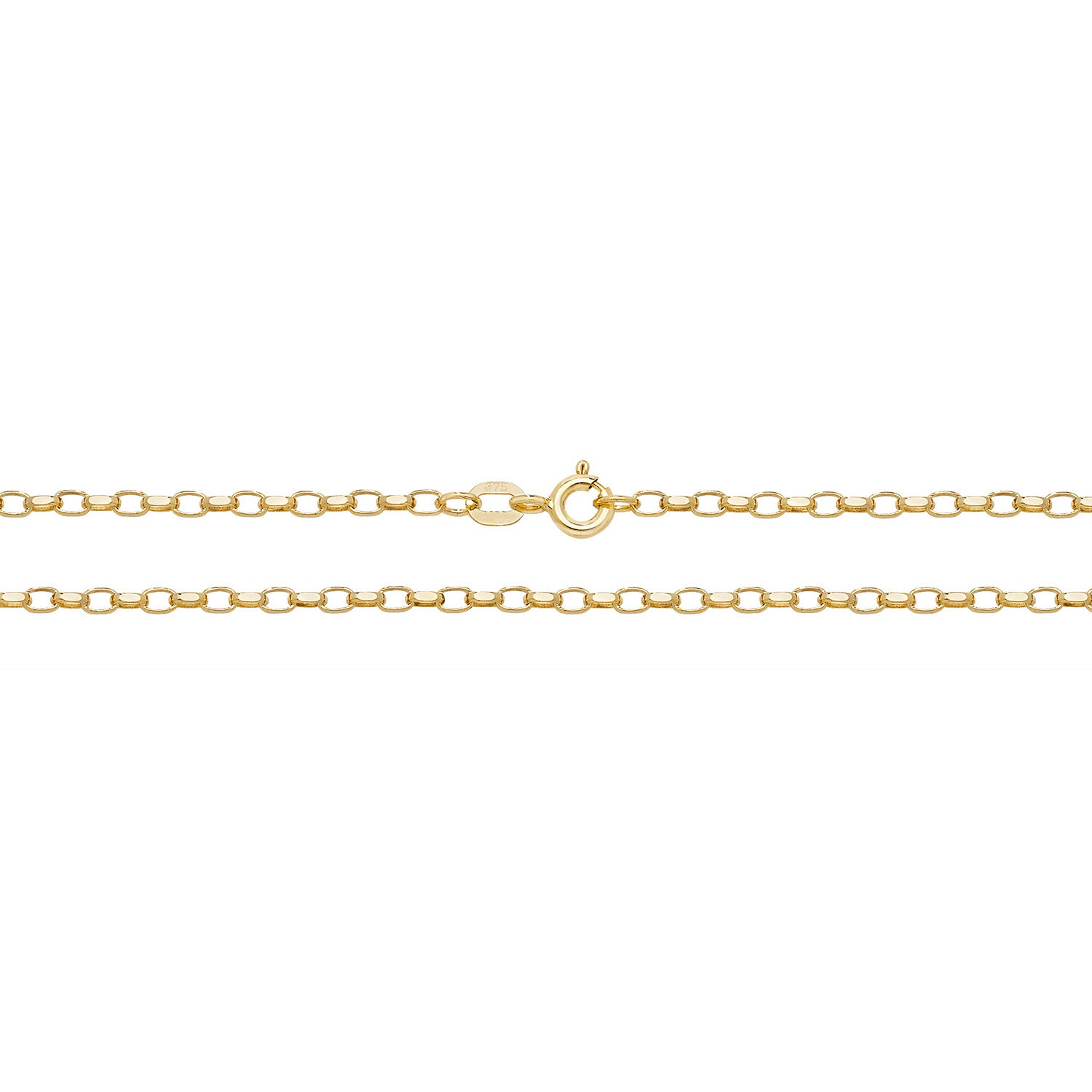 9CT GOLD FACETED BELCHER CHAIN