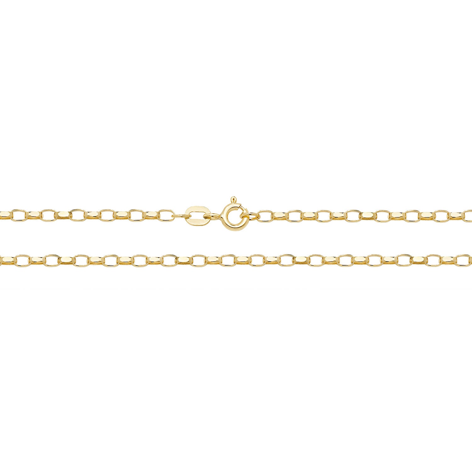 9CT GOLD FACETED BELCHER CHAIN
