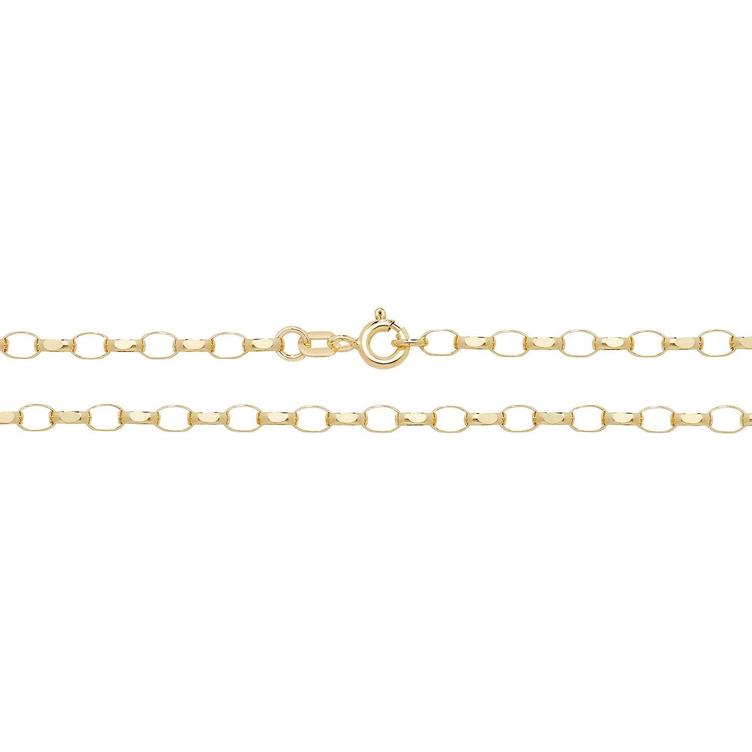 9CT GOLD FACETED BELCHER CHAIN