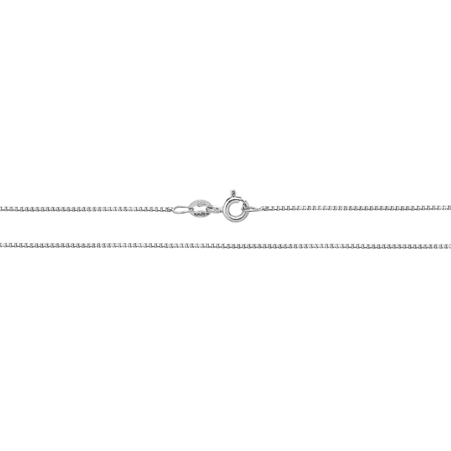 9CT WHITE GOLD BOX CHAIN