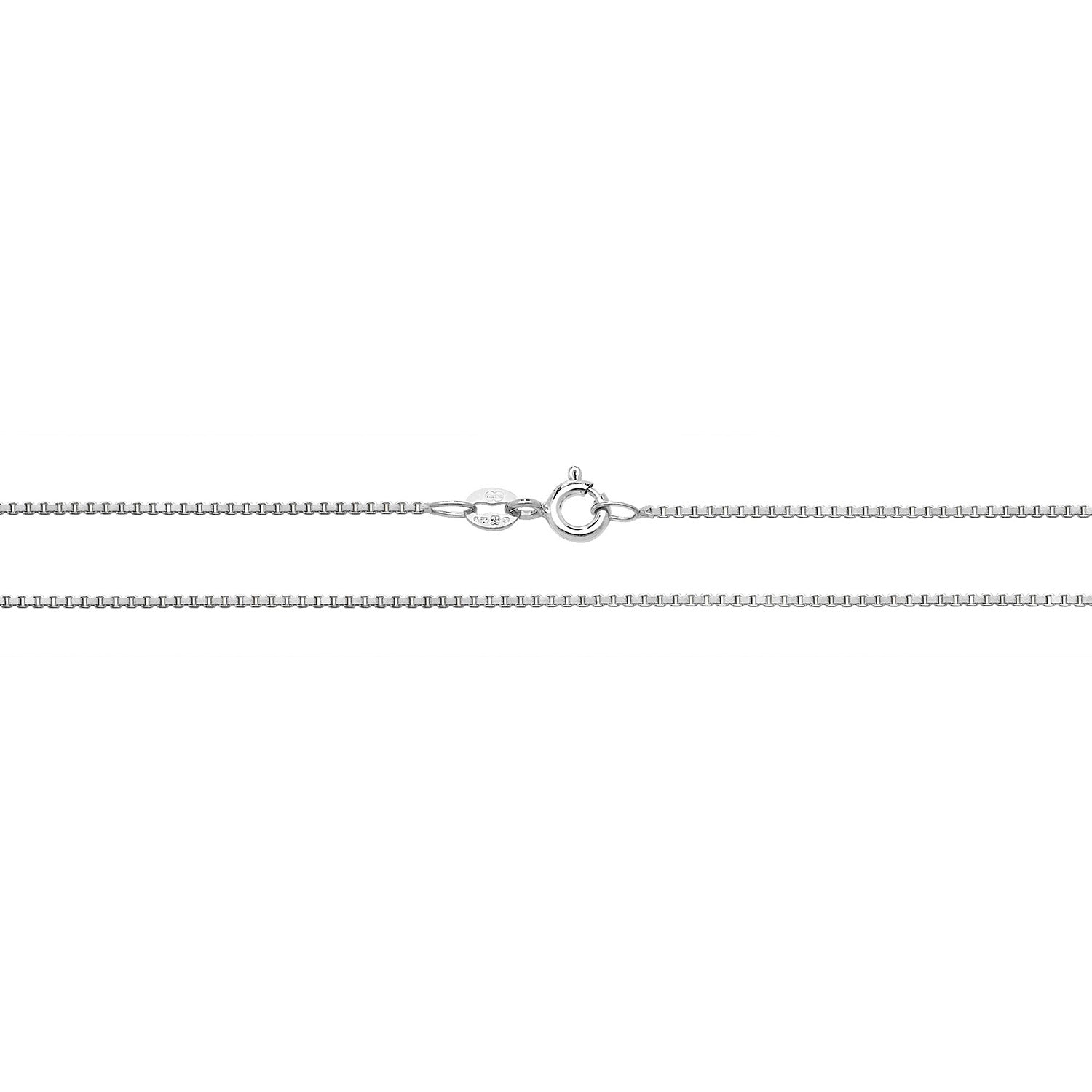 9CT WHITE GOLD BOX CHAIN