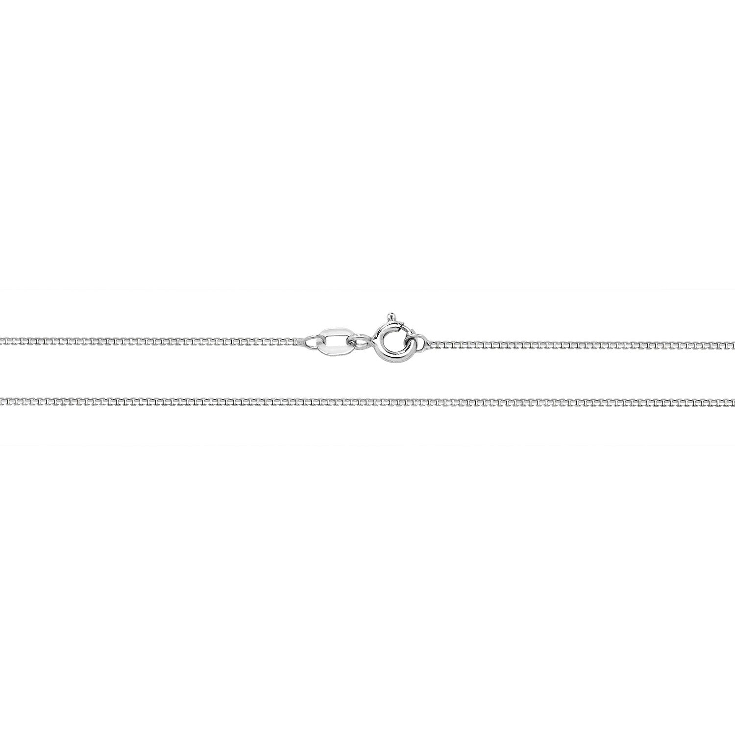 9CT WHITE GOLD BOX CHAIN