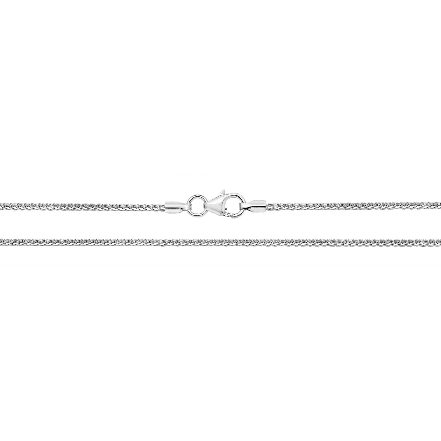 9CT WHITE GOLD SPIGA CHAIN