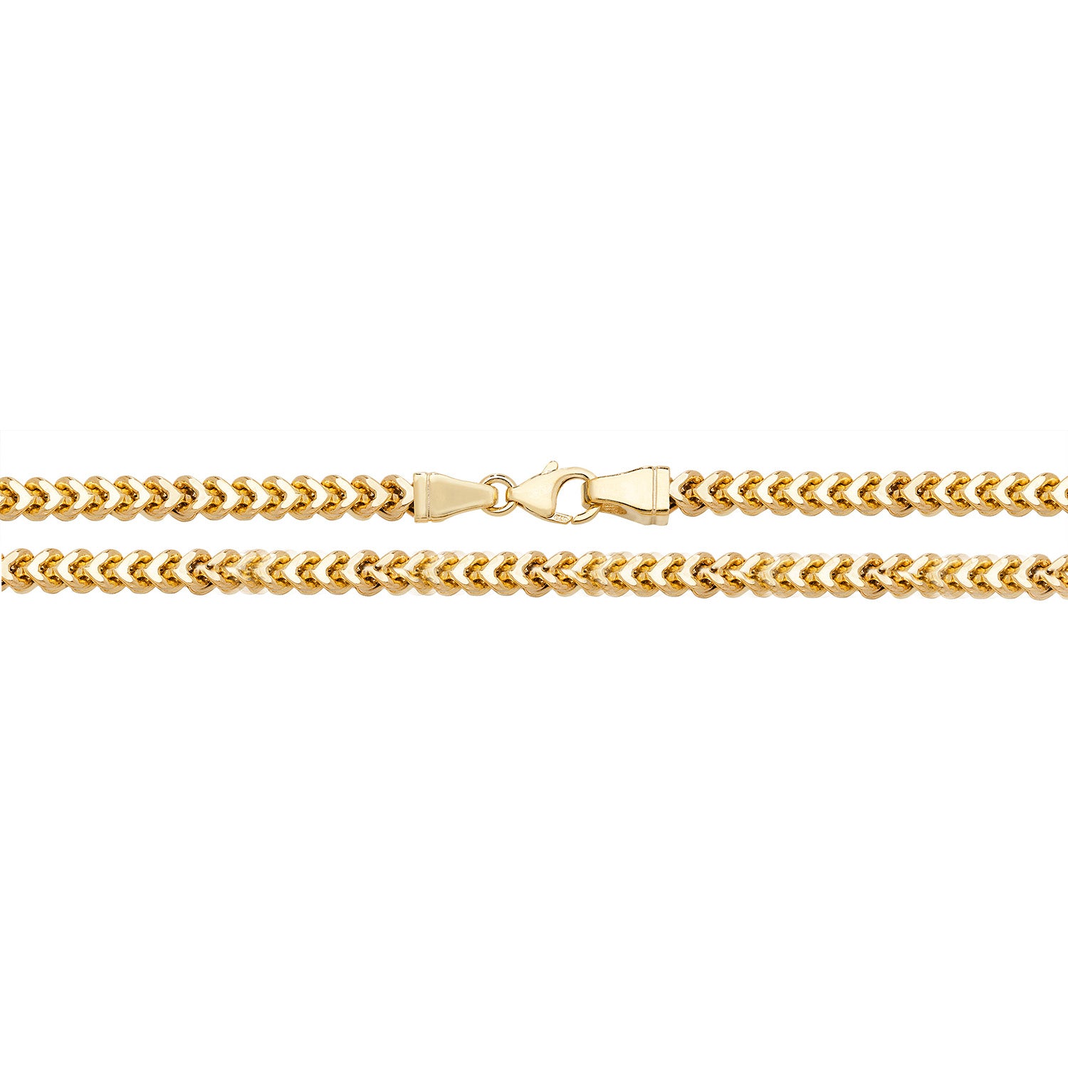 9CT GOLD SQUARE FRANCO CHAIN