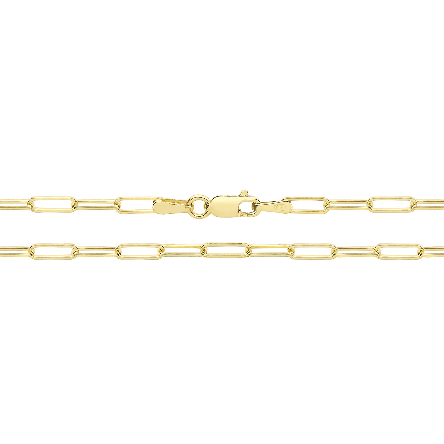 9CT GOLD PAPERCLIP CHAIN