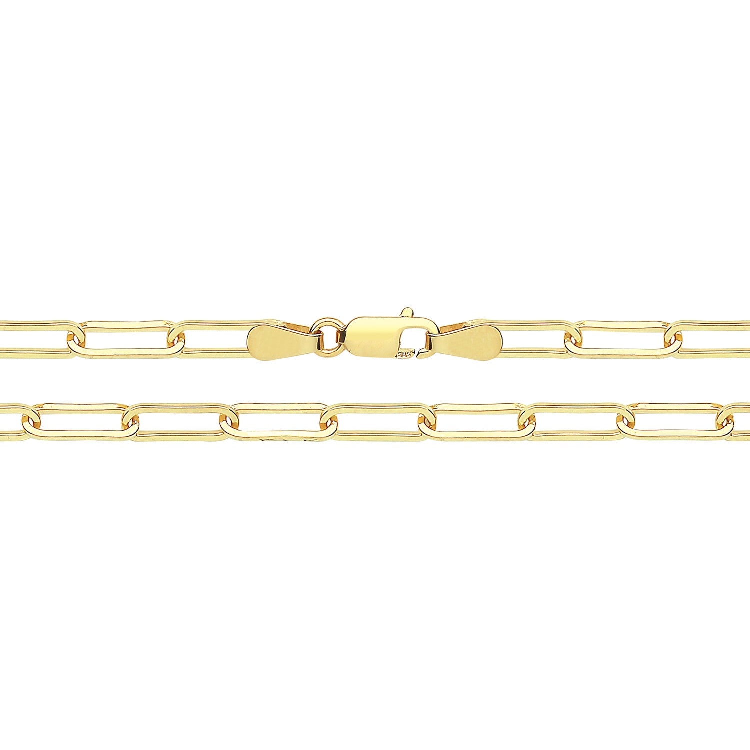 9CT GOLD PAPERCLIP CHAIN