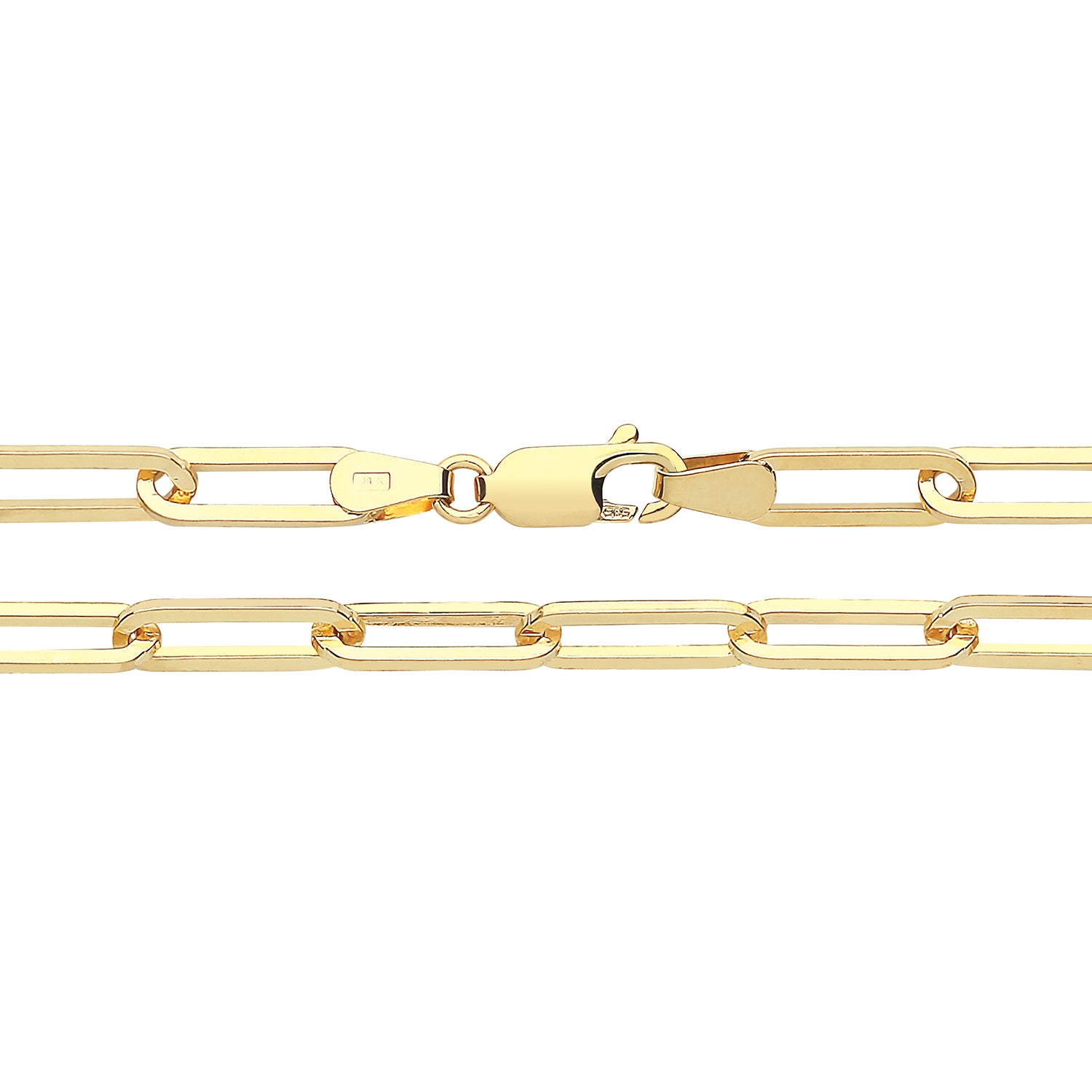 9CT GOLD PAPERCLIP CHAIN