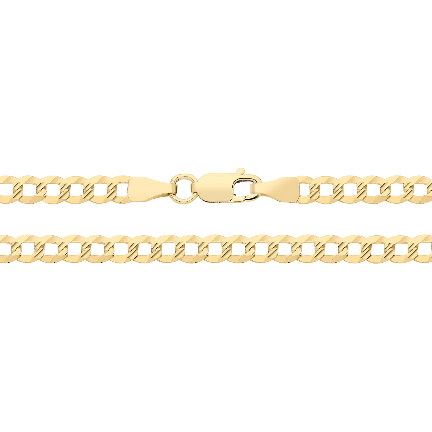 9CT GOLD DIAMOND CUT CURB CHAIN