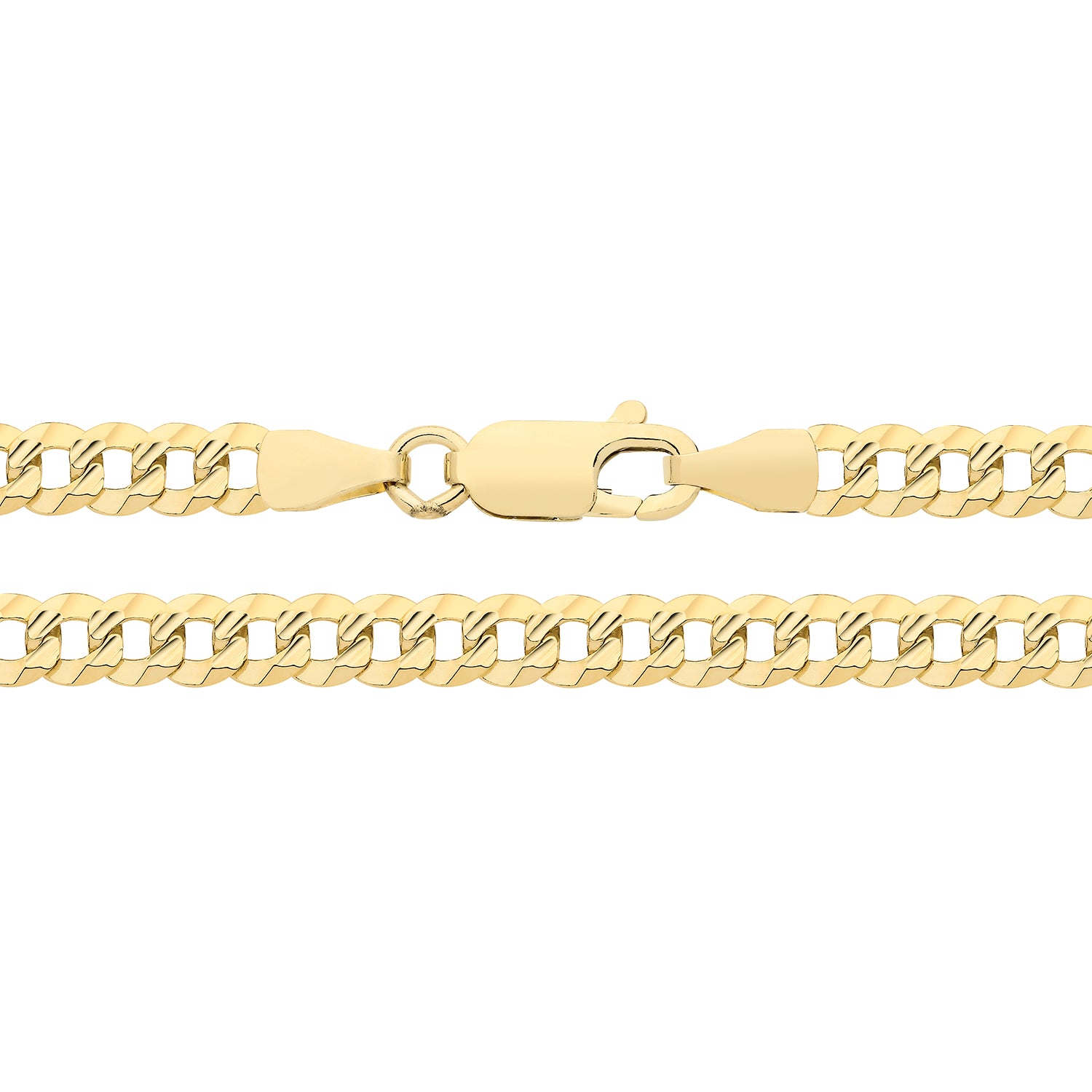 9CT GOLD DIAMOND CUT CURB CHAIN