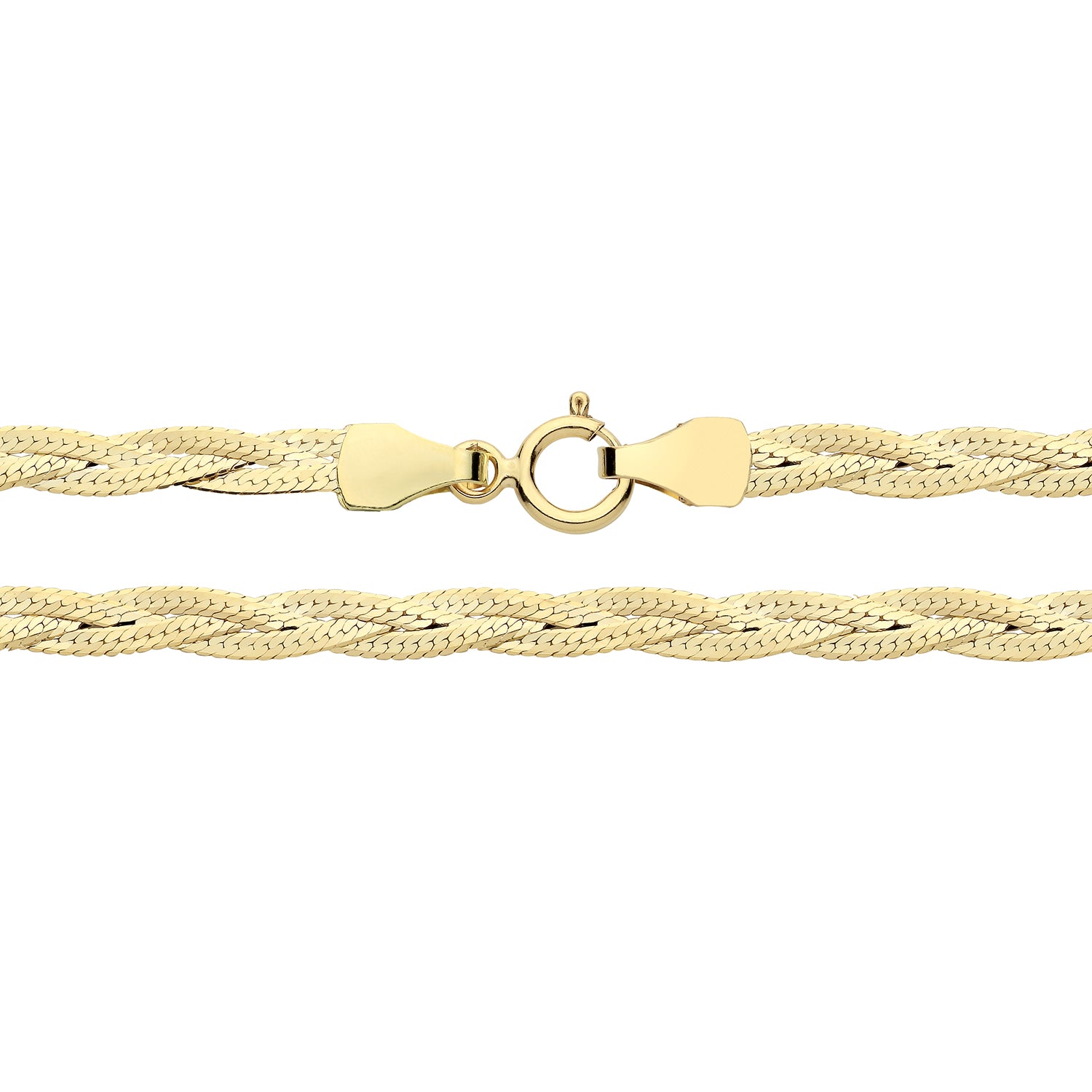 9CT GOLD PLAITED SNAKE CHAIN