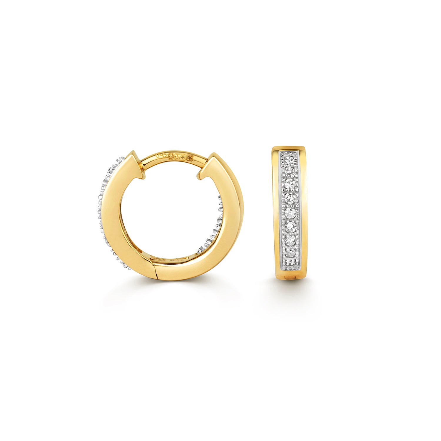 DIAMOND HUGGIES IN 9CT GOLD