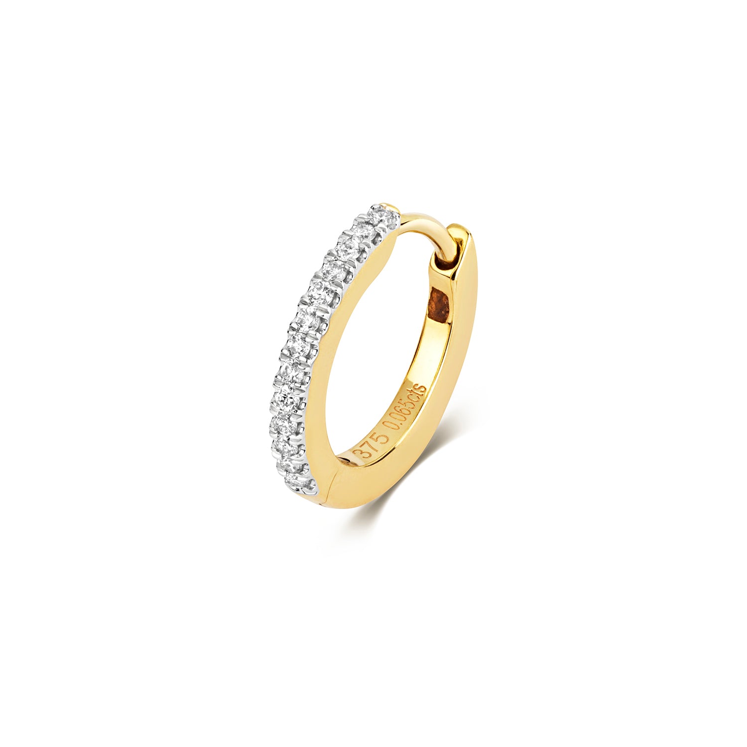 DIAMOND CARTILAGE HOOP IN 9CT GOLD