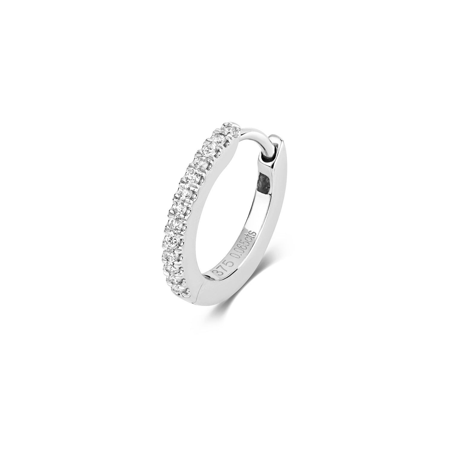 DIAMOND CARTILAGE HOOP IN 9CT WHITE GOLD