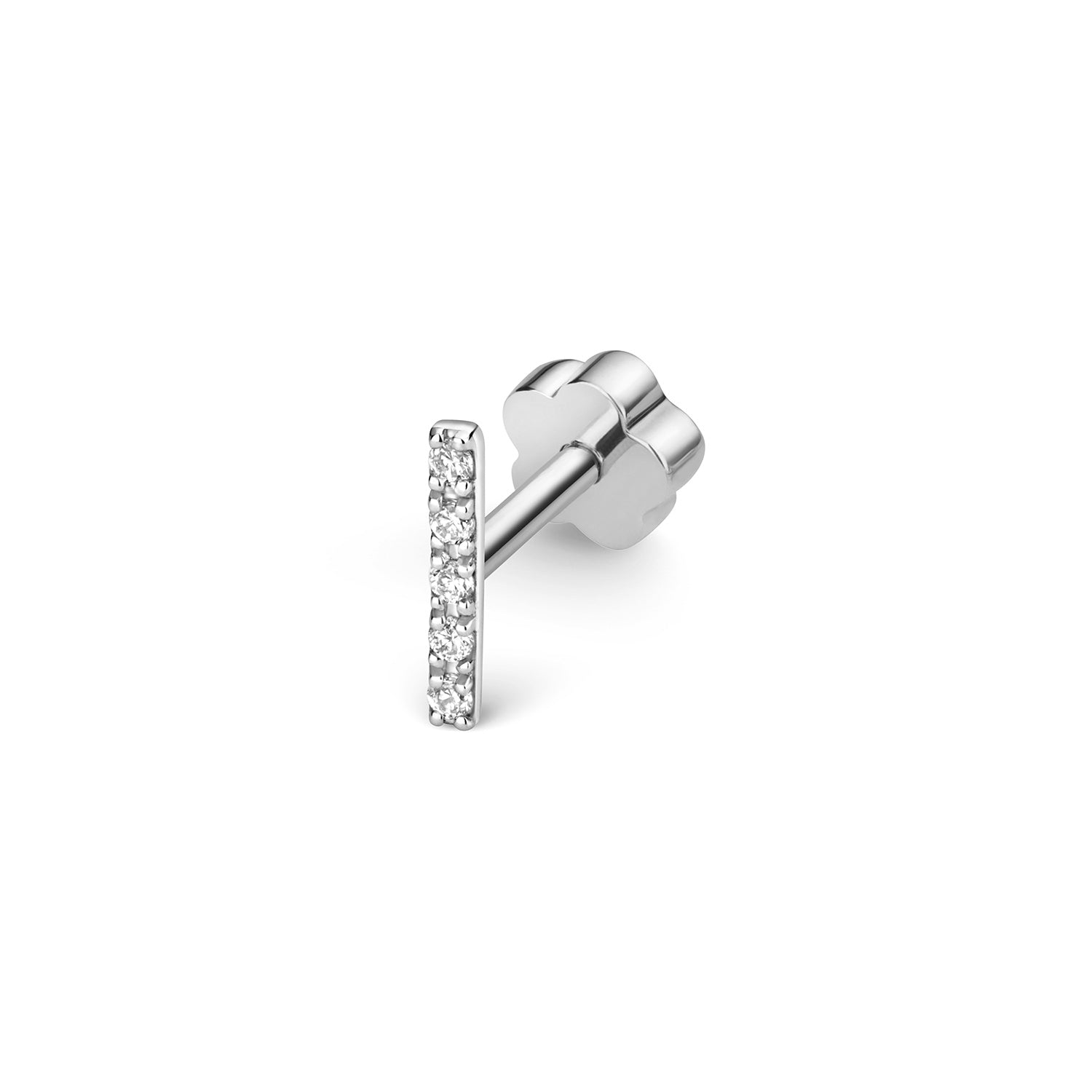 DIAMOND CARTILAGE BAR STUD IN 9CT WHITE GOLD