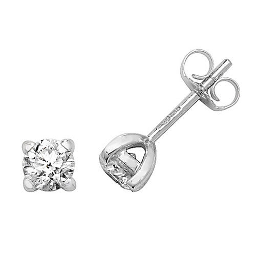 DIAMOND STUDS IN 18CT WHITE GOLD