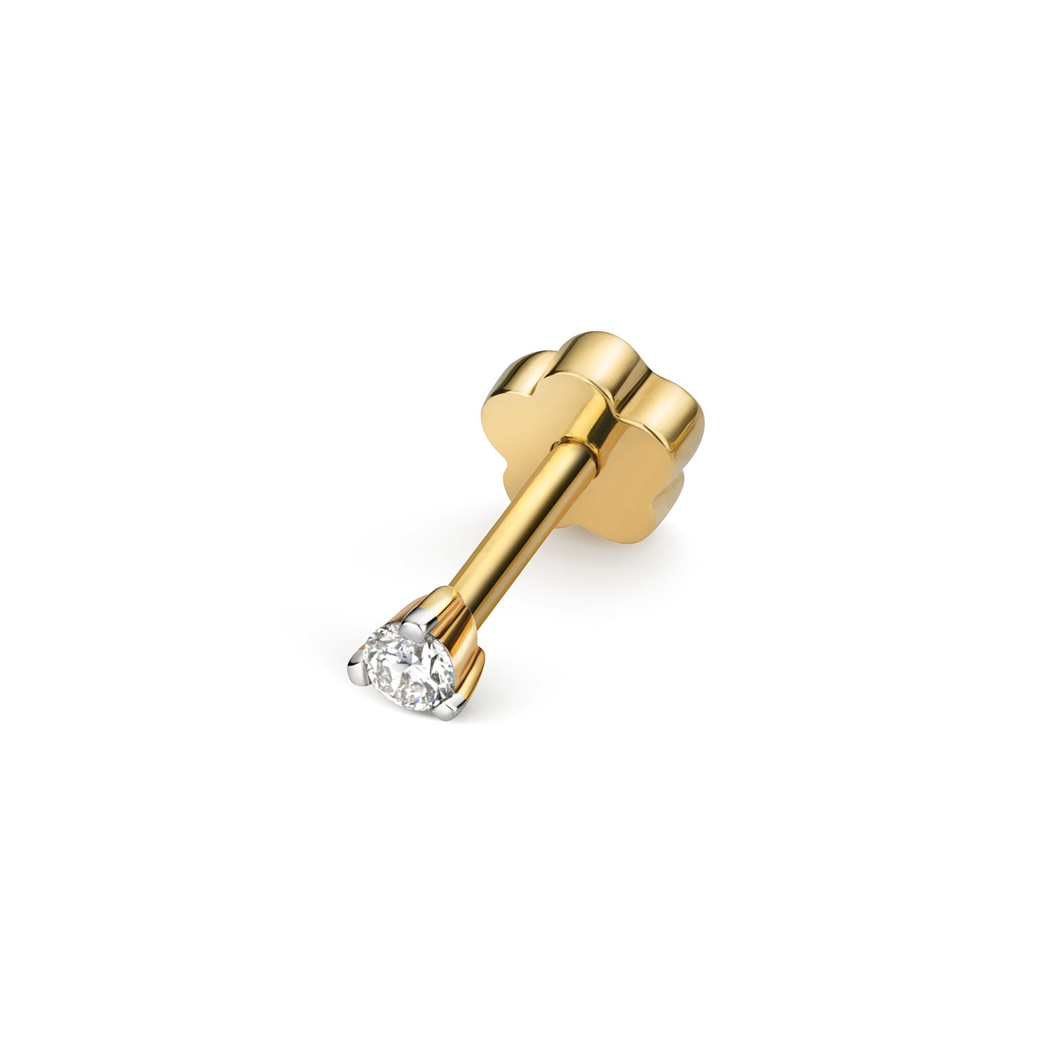 DIAMOND CARTILAGE 3 CLAW STUD IN 18CT GOLD