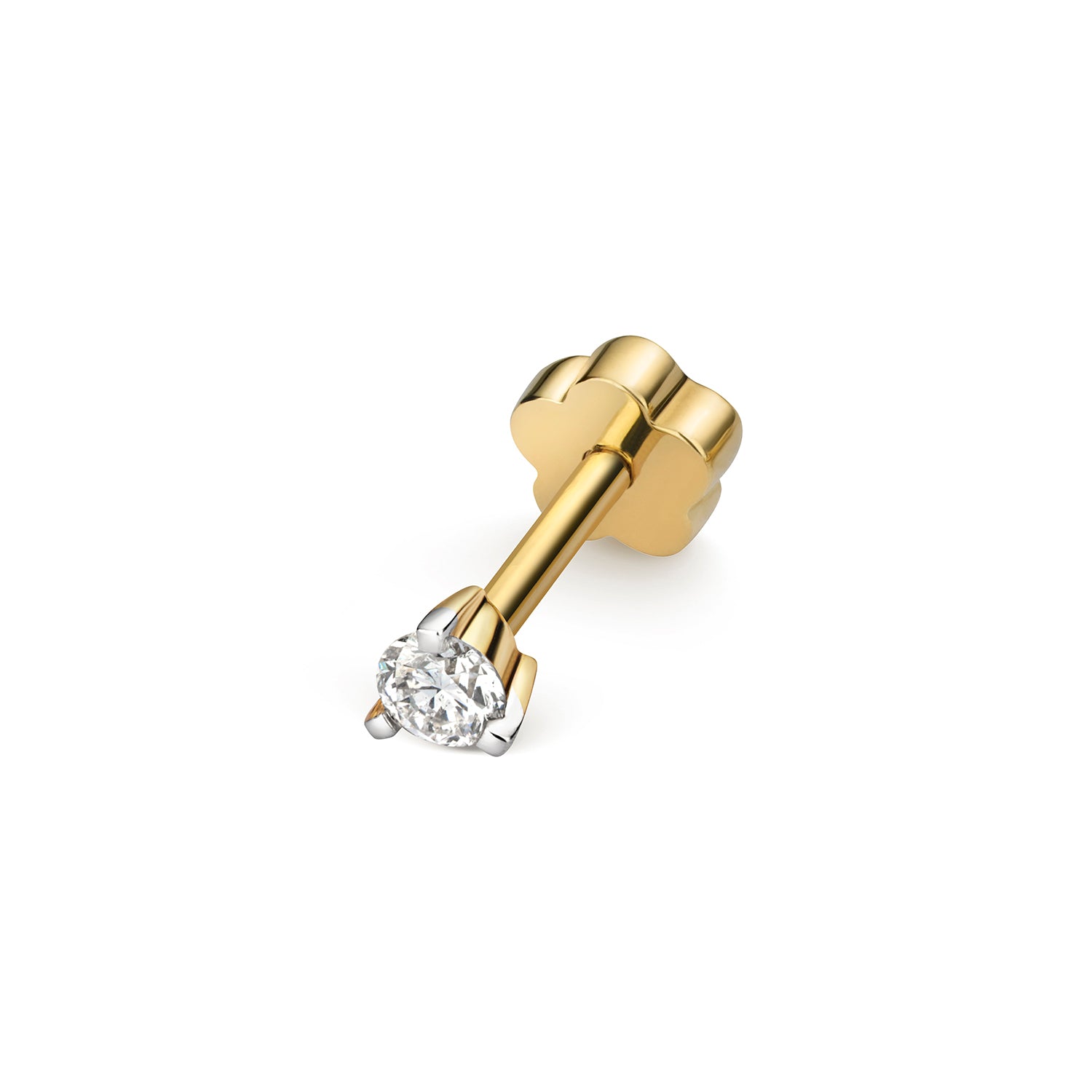 DIAMOND CARTILAGE 3 CLAW STUD IN 18CT GOLD