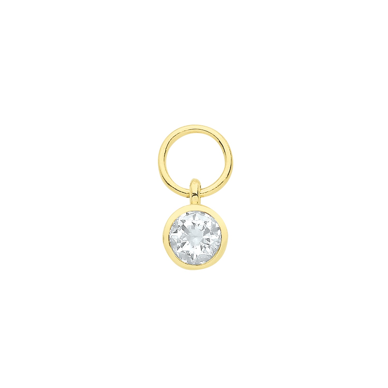 9CT GOLD SINGLE STONE EARRING CHARM