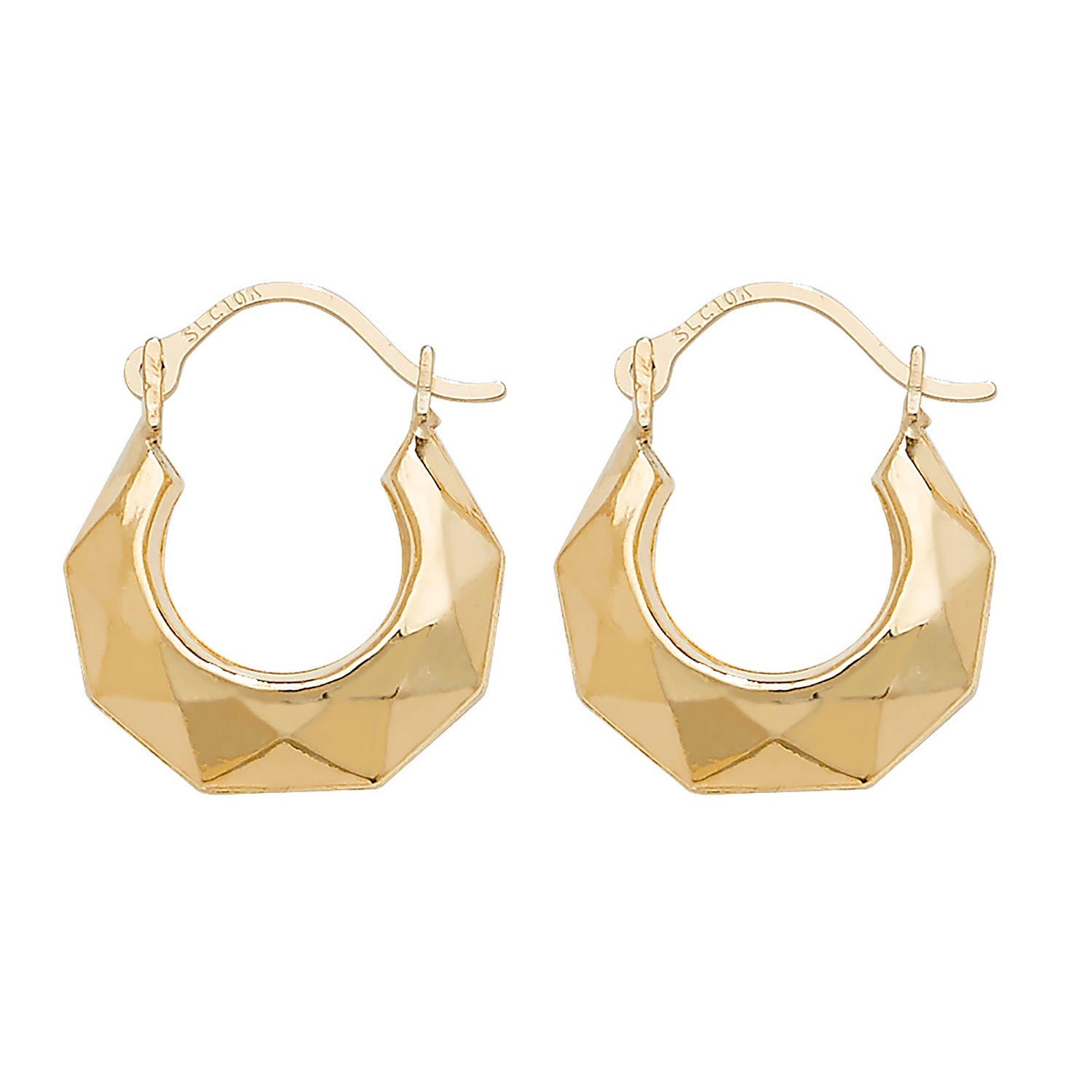 9CT YEL GOLD CREOLE EARRINGS
