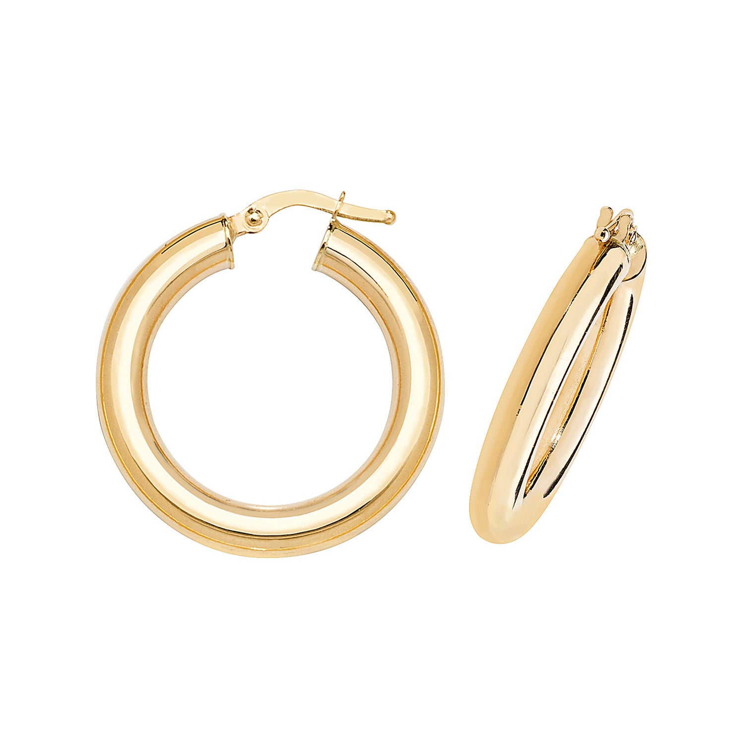 9CT YEL GOLD 20MM HOOP EARRINGS