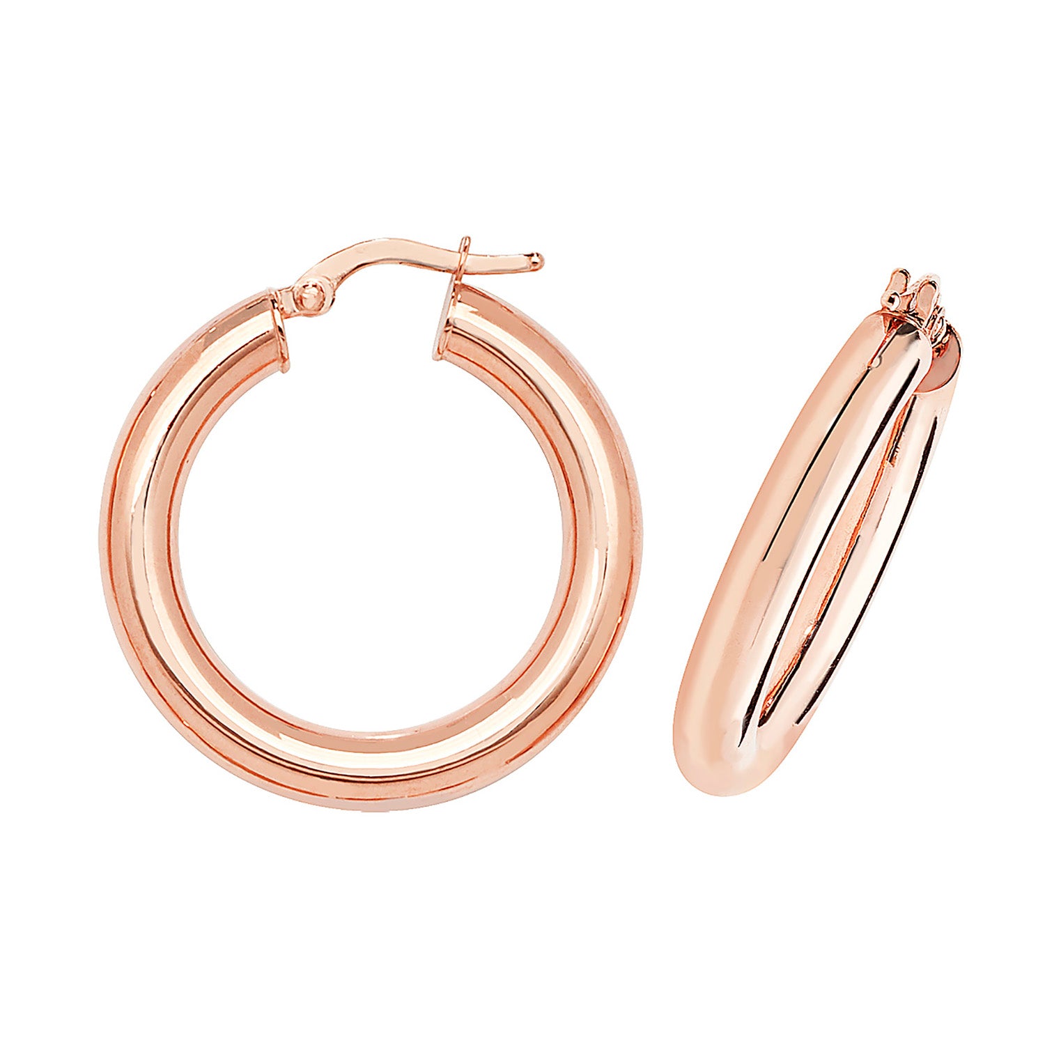 9CT ROSE GOLD 20MM HOOP EARRINGS