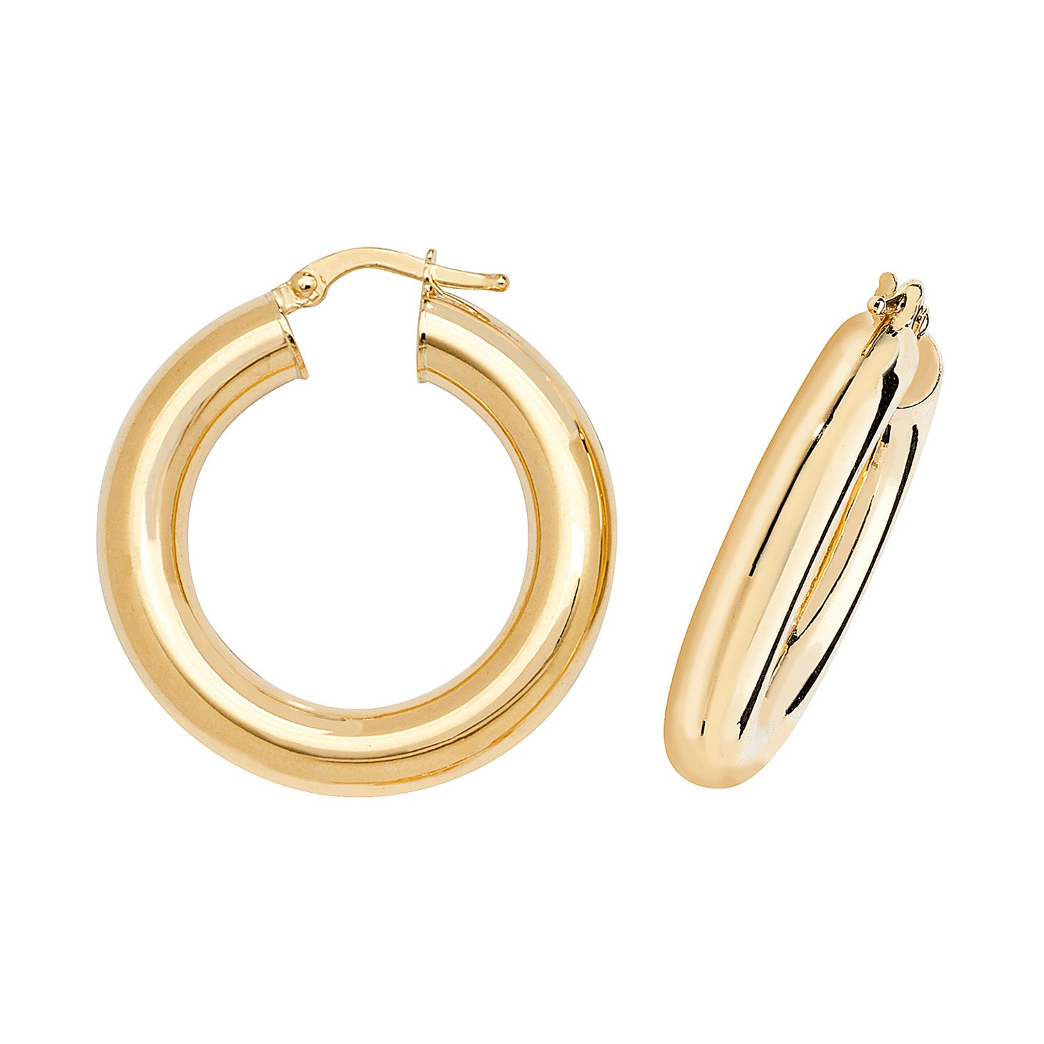 9CT YEL GOLD 20MM HOOP EARRINGS