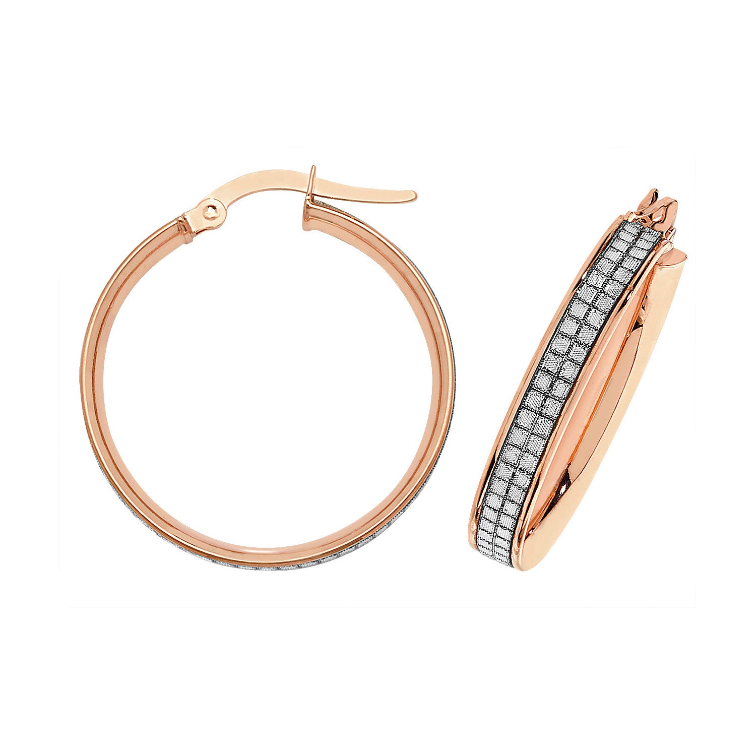 9CT ROSE GOLD 20MM HOOP EARRINGS