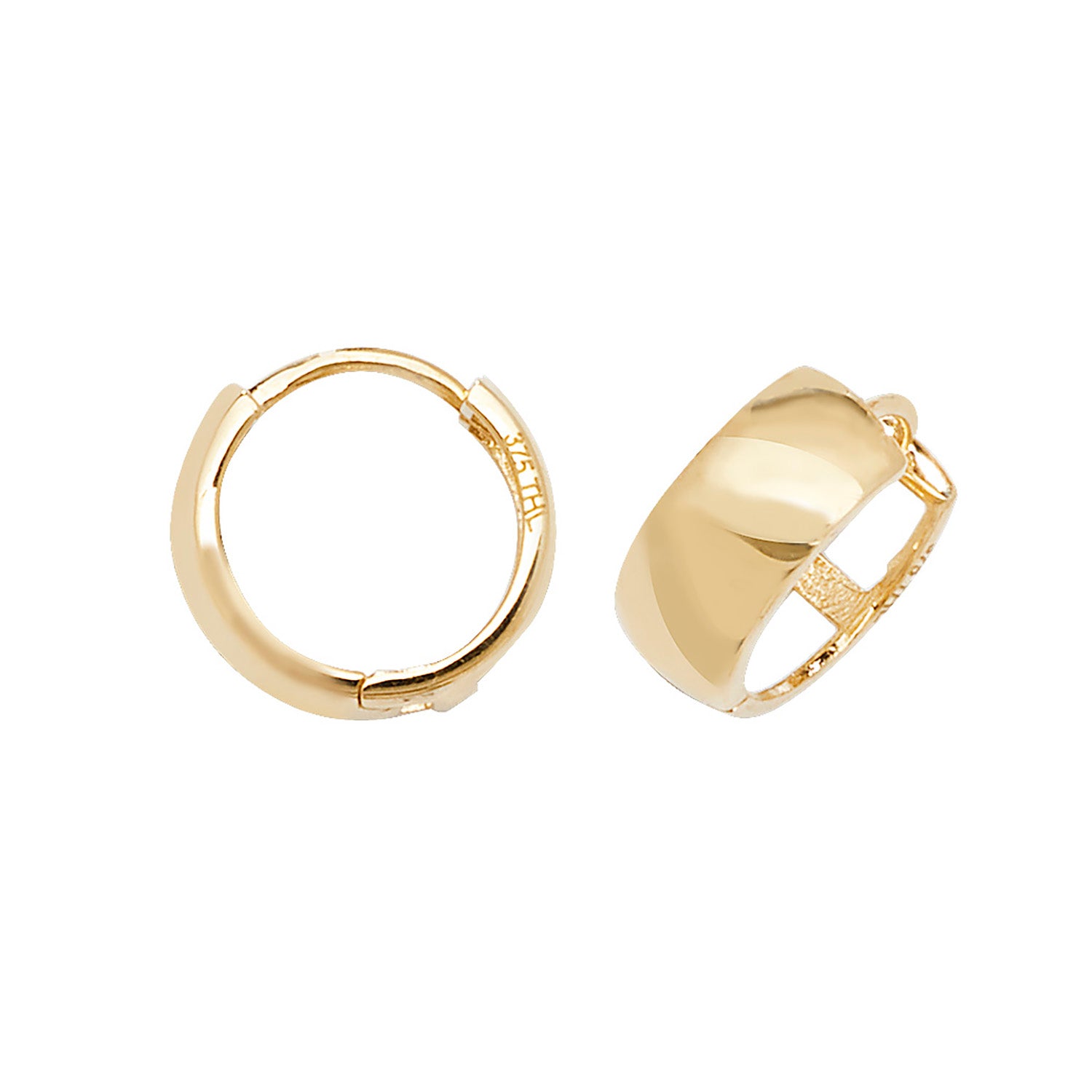 9CT YEL GOLD HINGED EARRINGS