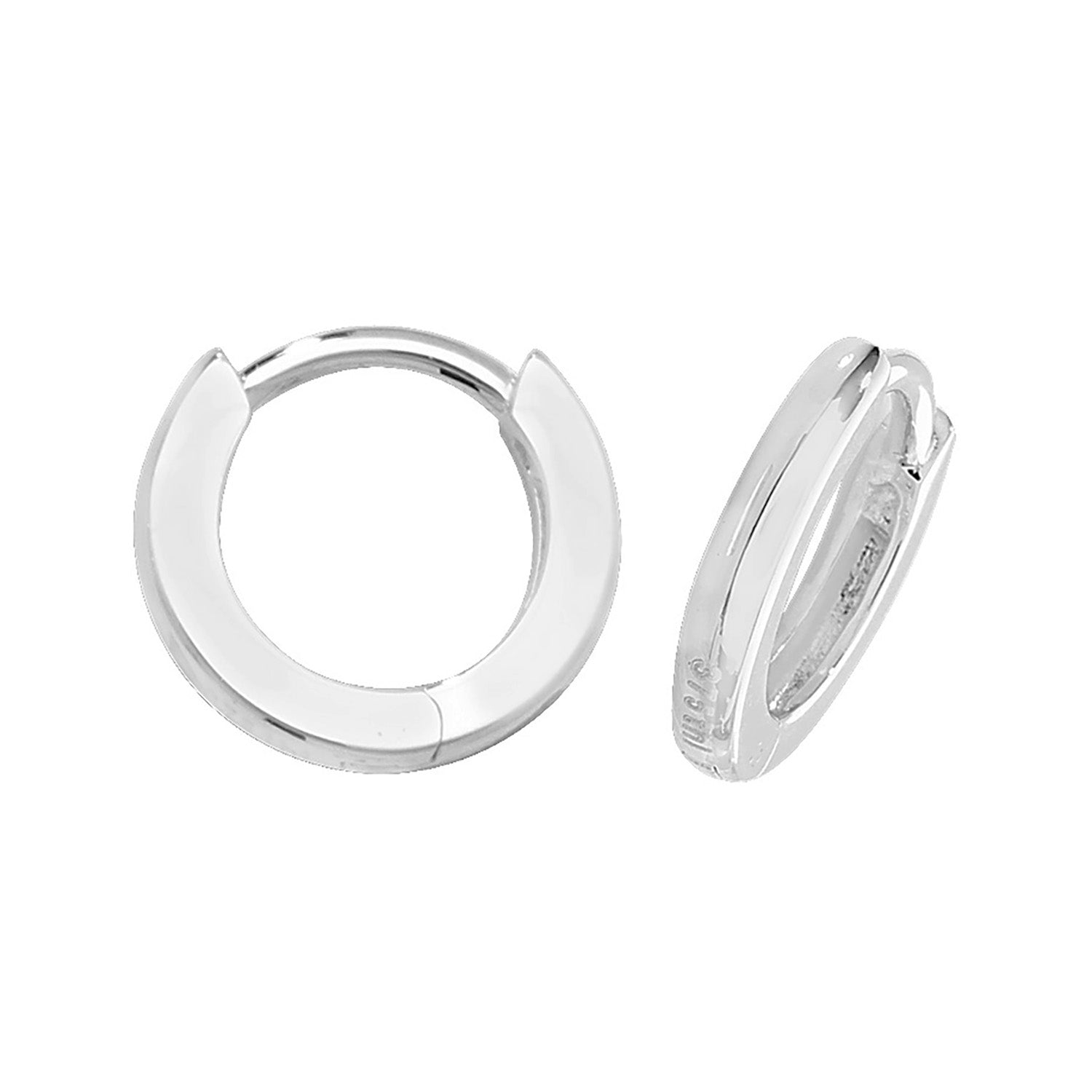 9CT WHITE GOLD HINGED EARRINGS