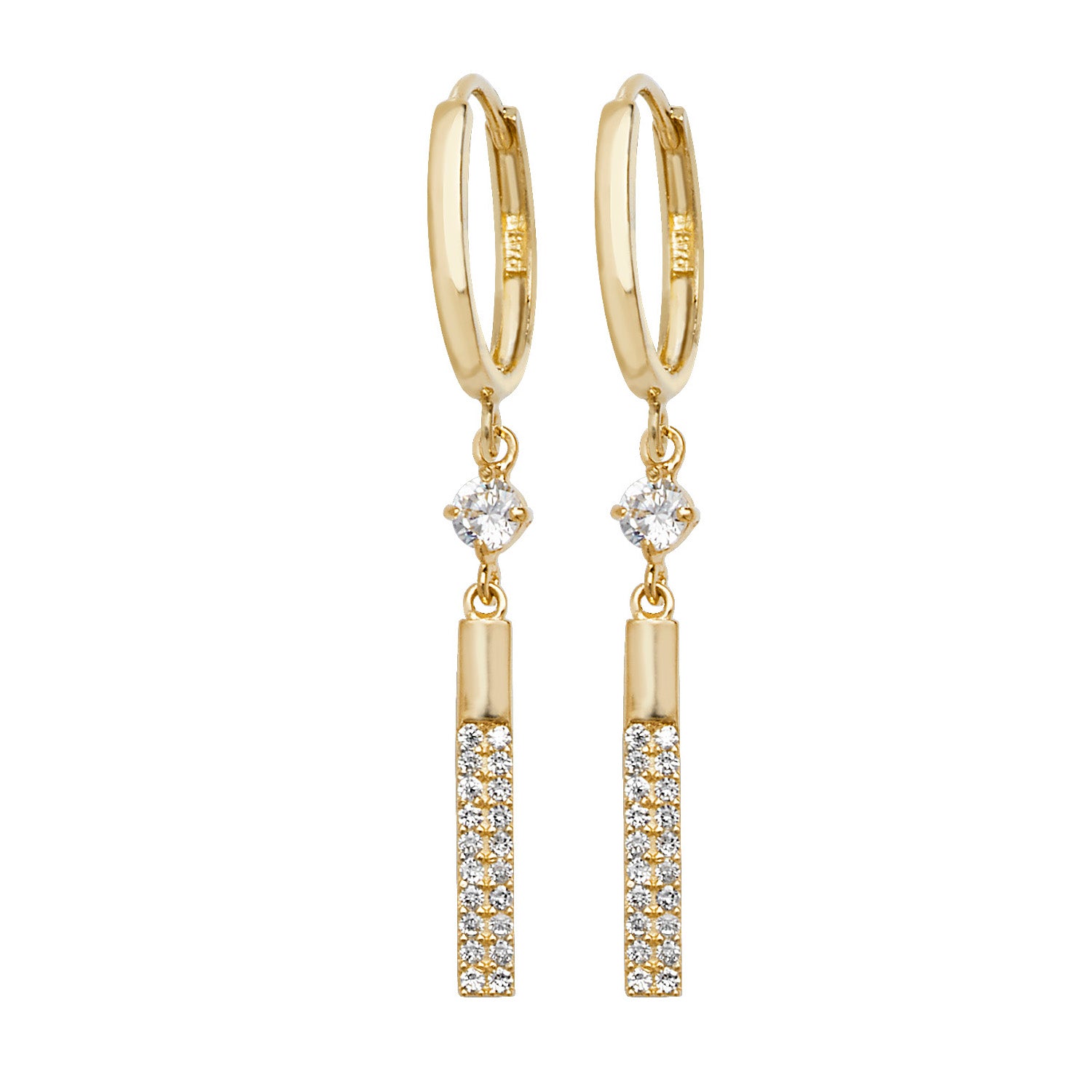 9CT YEL GOLD DROP EARRINGS