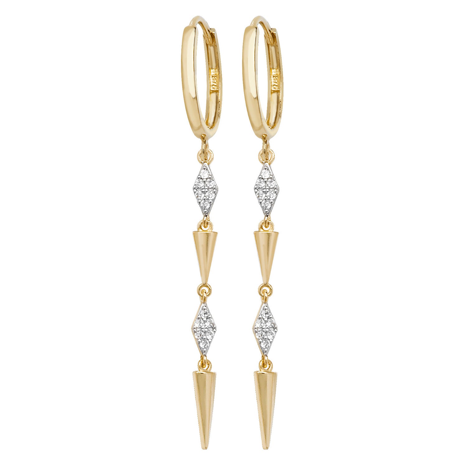 9CT YEL GOLD DROP EARRINGS