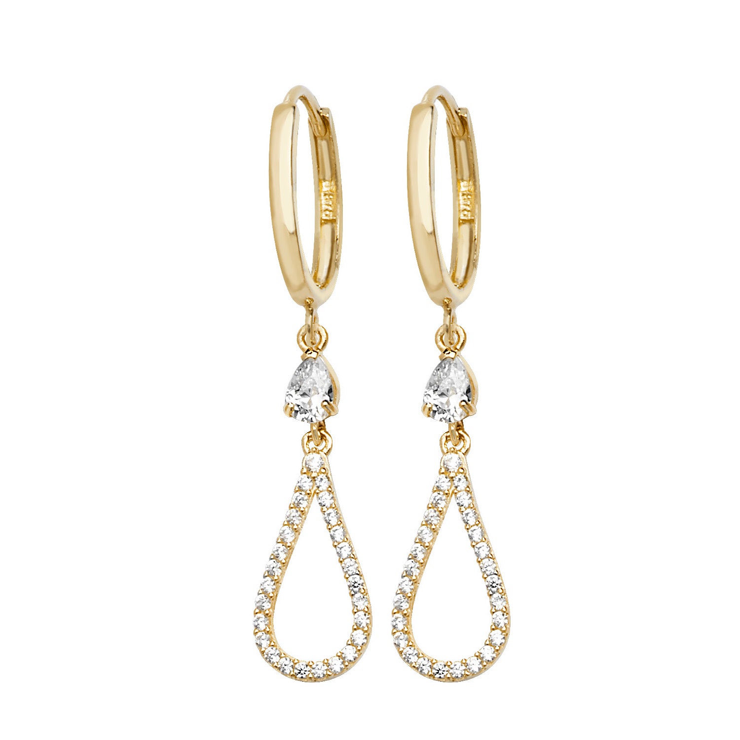 9CT YEL GOLD DROP EARRINGS