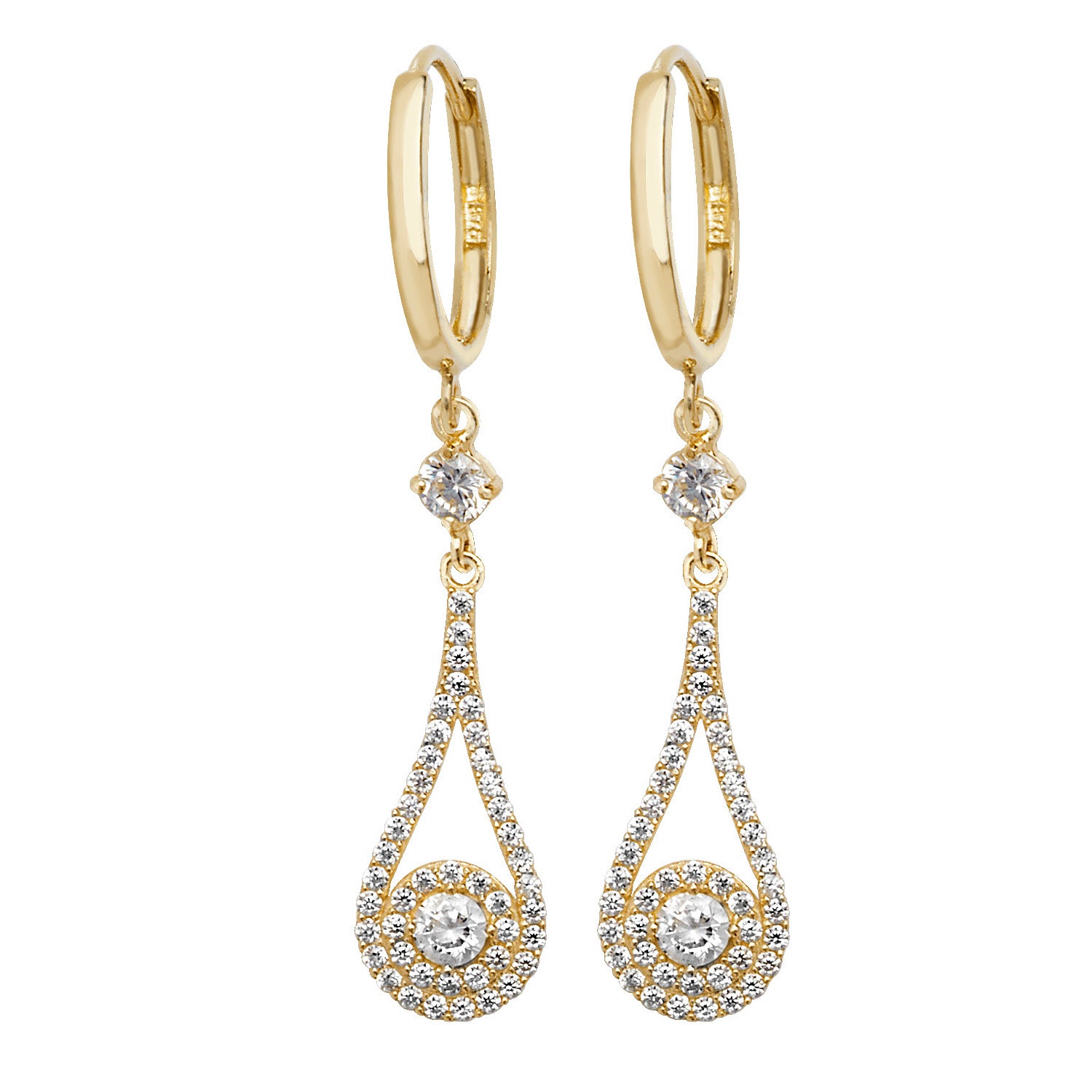 9CT YEL GOLD DROP EARRINGS