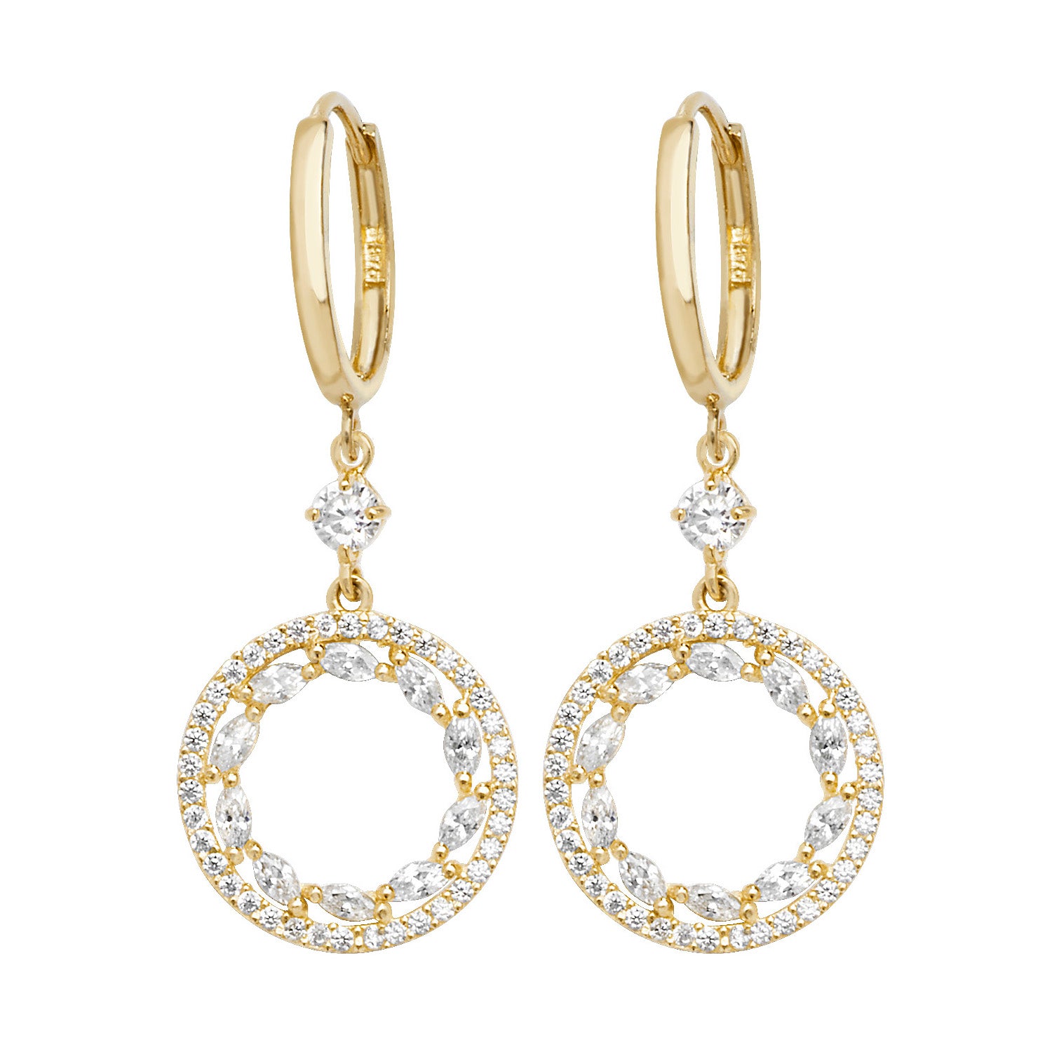 9CT YEL GOLD DROP EARRINGS