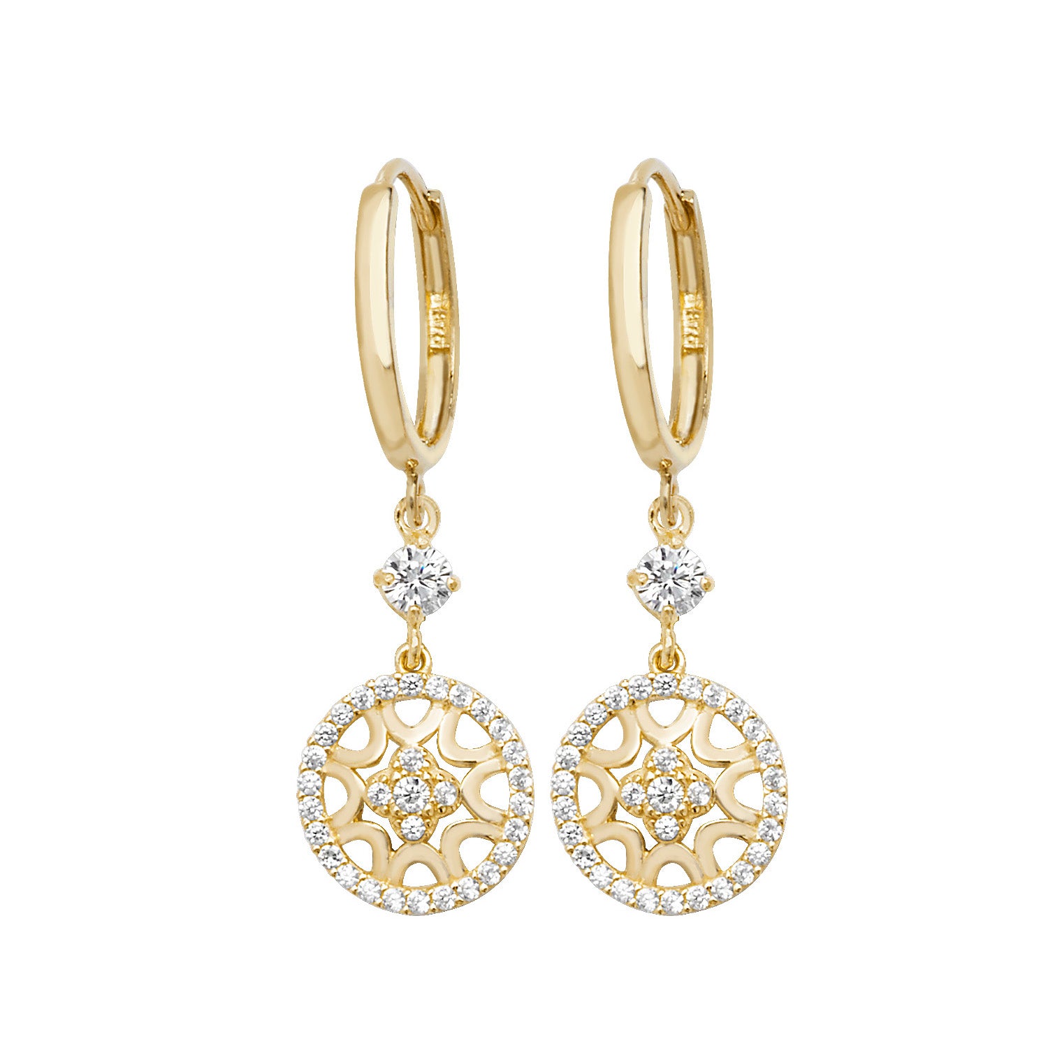 9CT YEL GOLD DROP EARRINGS