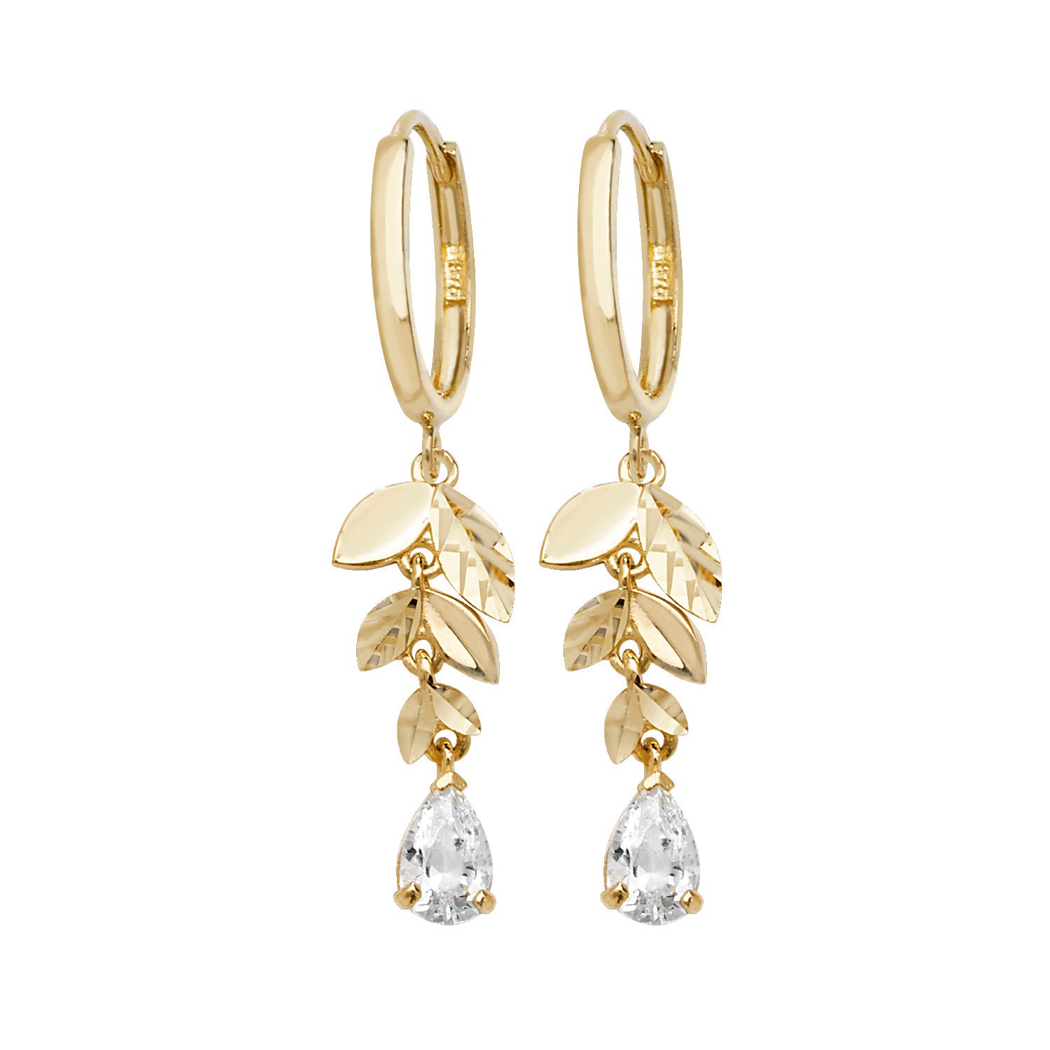 9CT YEL GOLD DROP EARRINGS