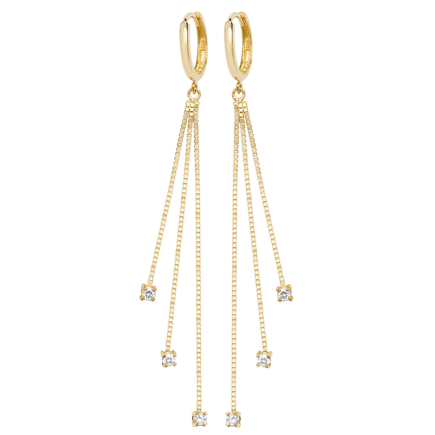 9CT YEL GOLD DROP EARRINGS
