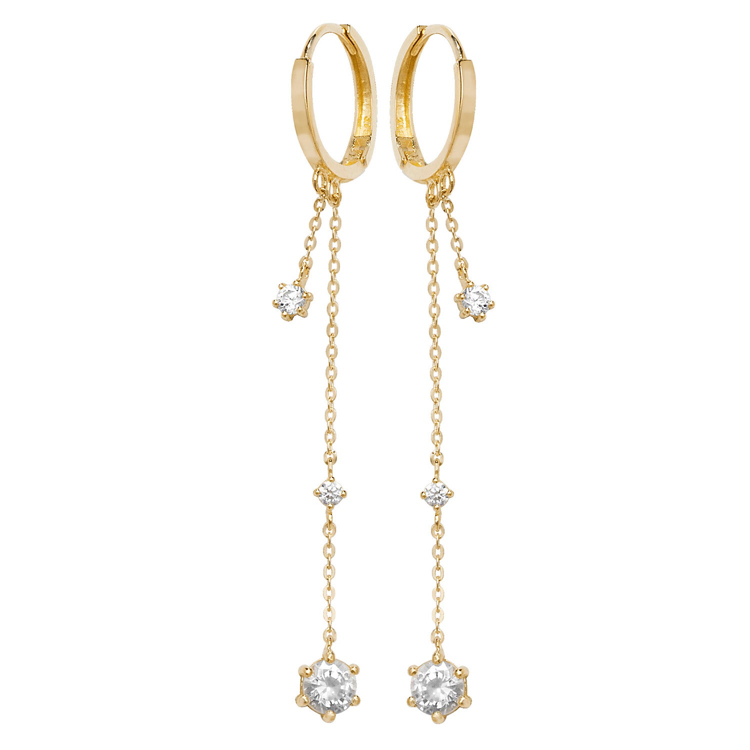9CT YEL GOLD DROP EARRINGS