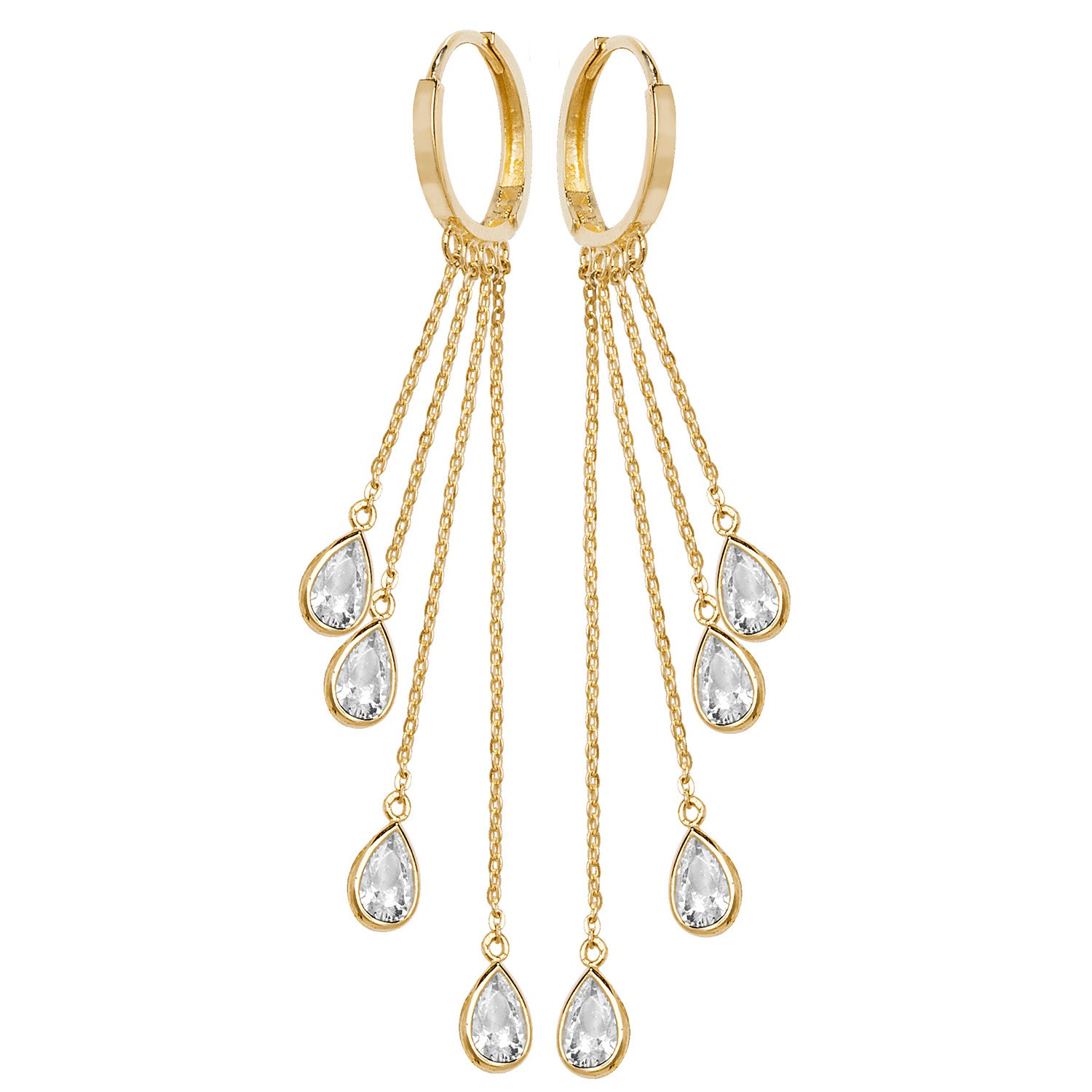 9CT YEL GOLD DROP EARRINGS