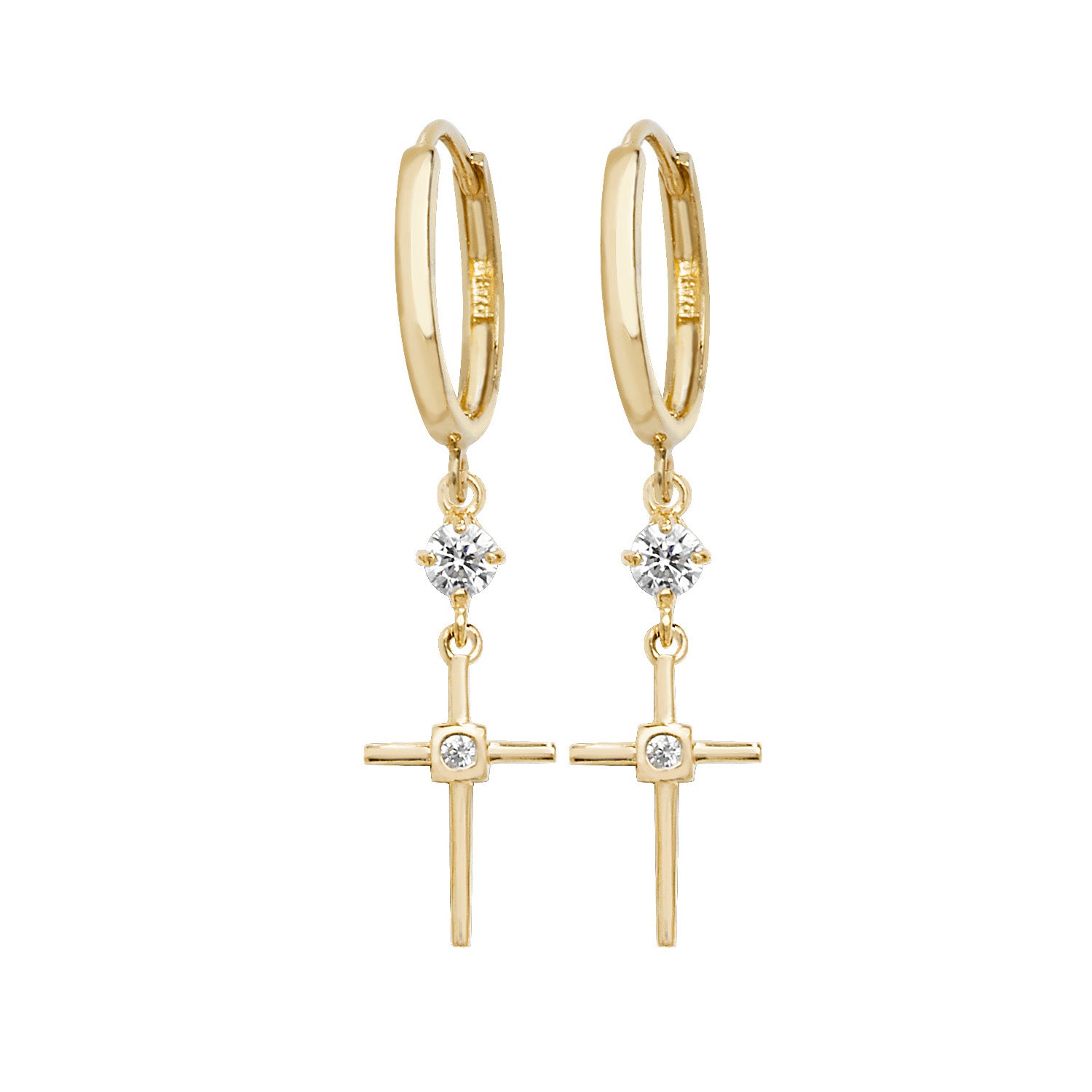 9CT YEL GOLD DROP EARRINGS