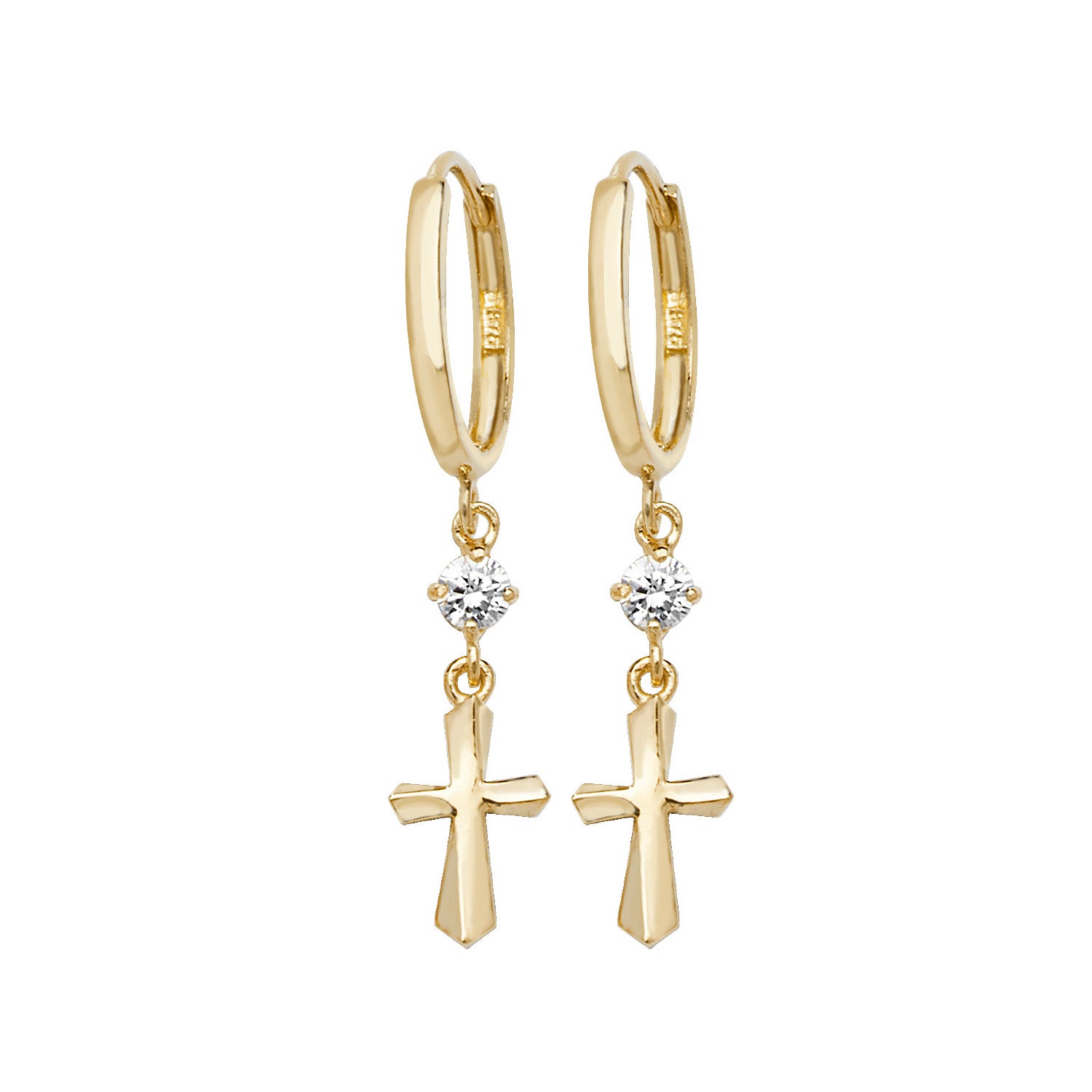 9CT YEL GOLD DROP EARRINGS