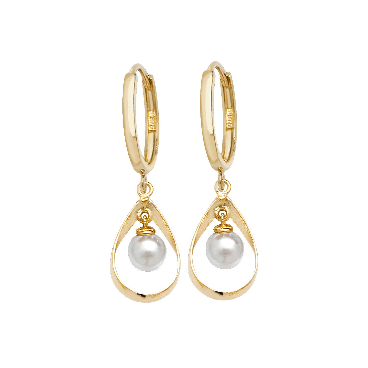 9CT YEL GOLD DROP EARRINGS