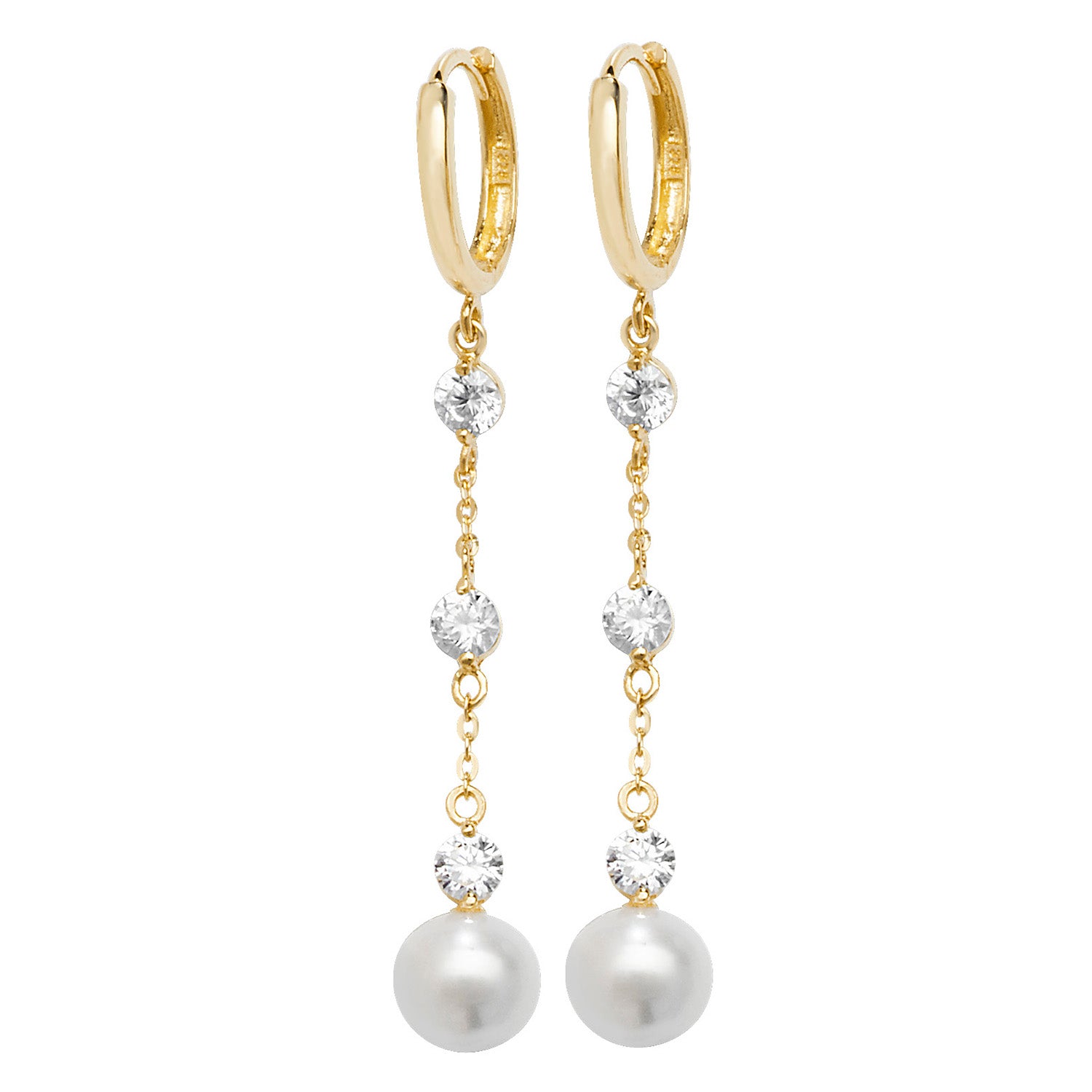 9CT YEL GOLD DROP EARRINGS