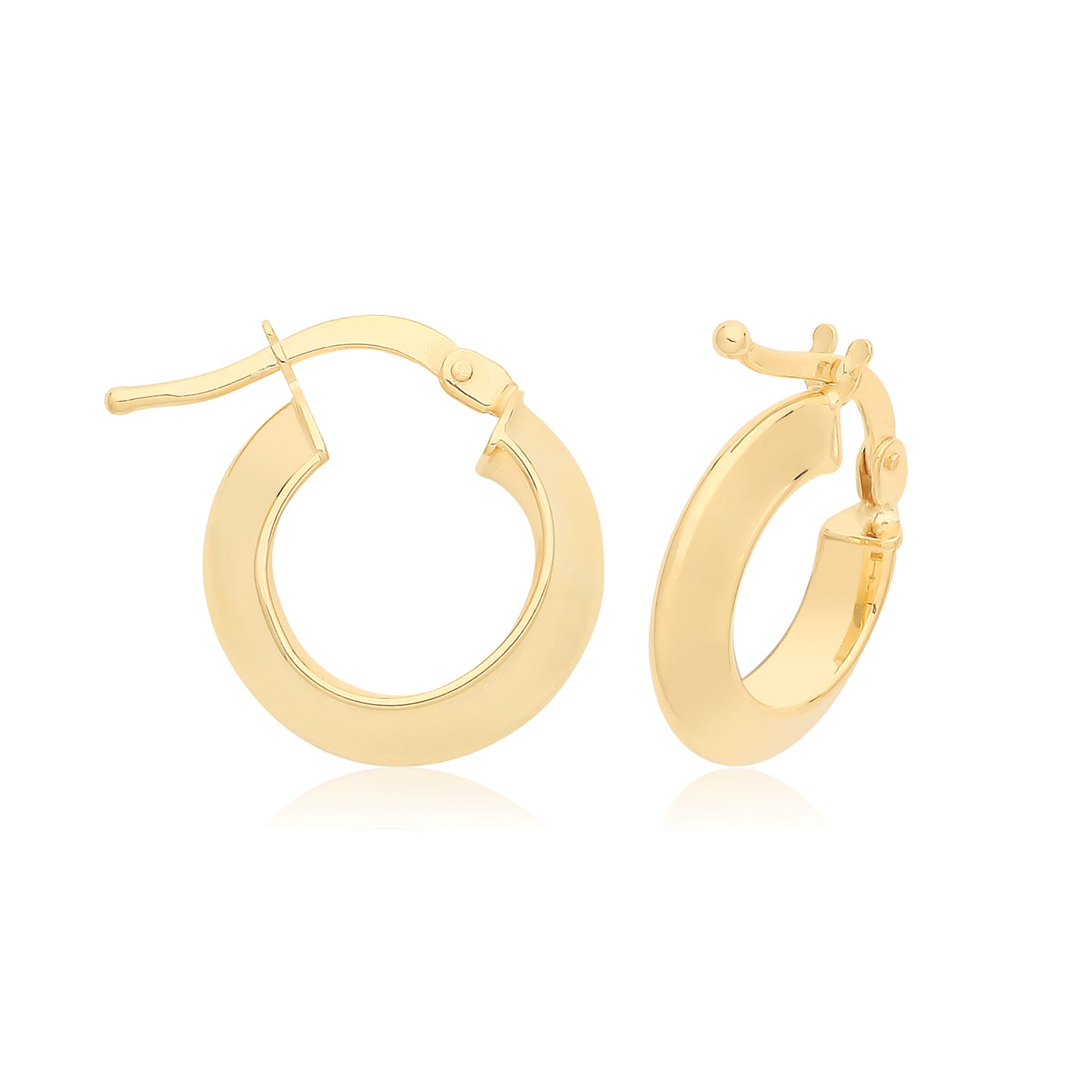 9CT YEL GOLD 08MM HOOP EARRINGS