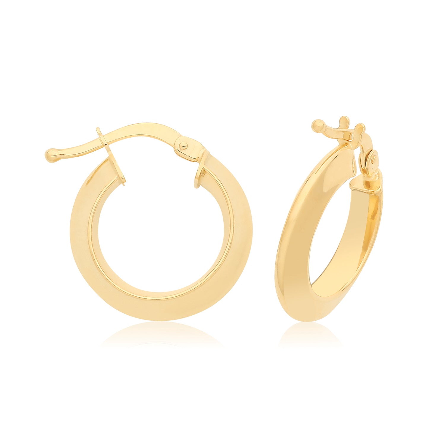 9CT YEL GOLD 08MM HOOP EARRINGS