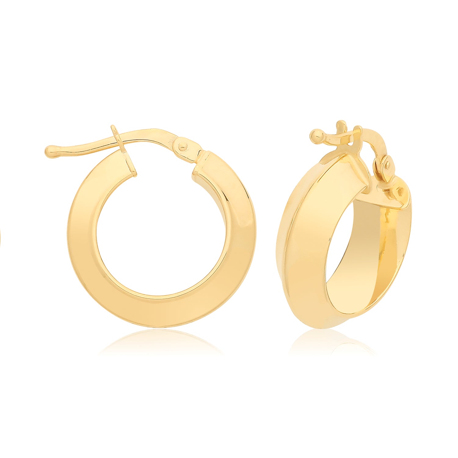 9CT YEL GOLD 06MM HOOP EARRINGS