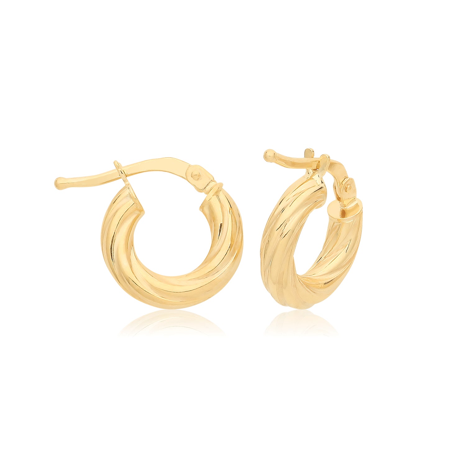 9CT YEL GOLD 06MM HOOP EARRINGS