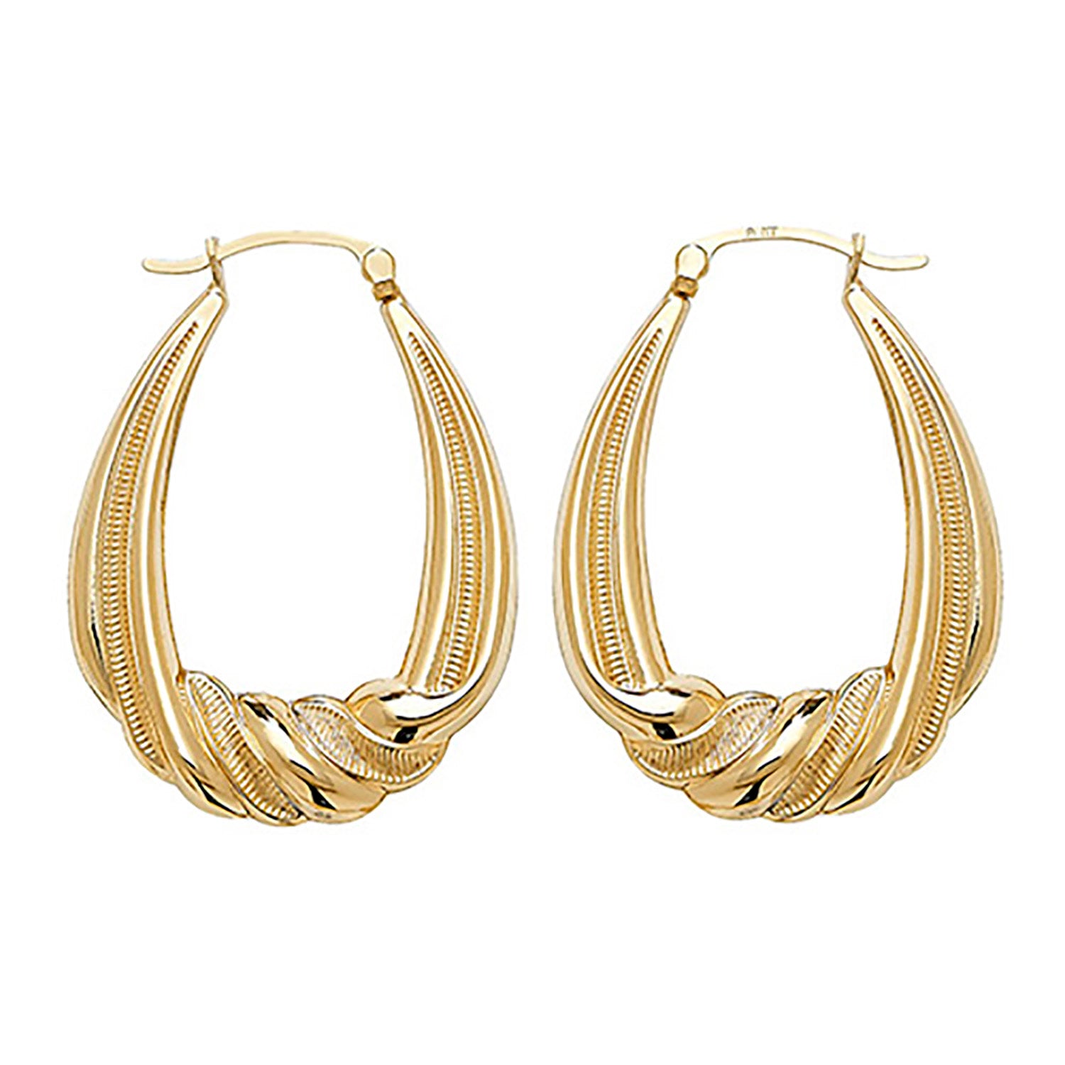 9CT YEL GOLD CREOLE EARRINGS