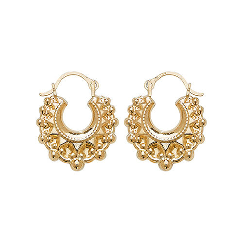 9CT YEL GOLD CREOLE EARRINGS