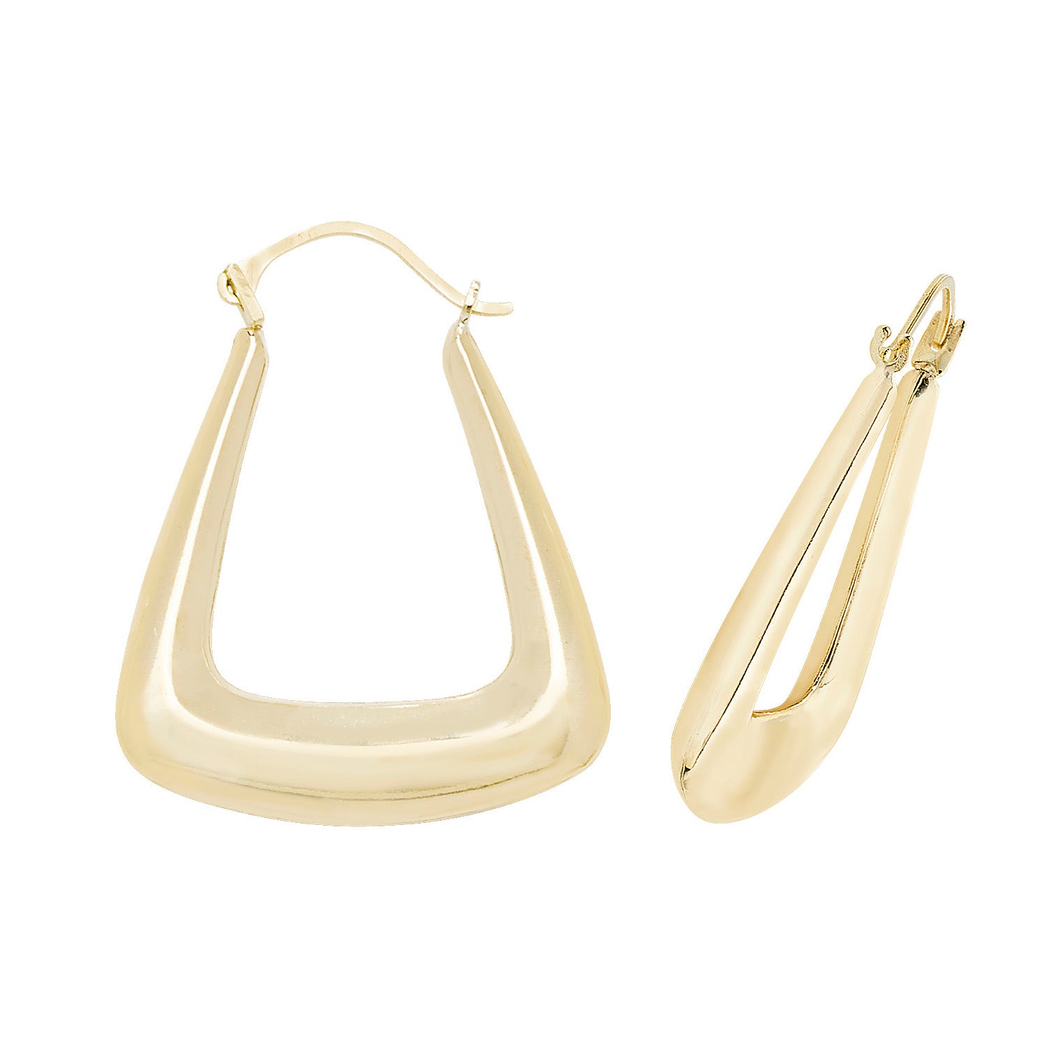 9CT YEL GOLD CREOLE EARRINGS